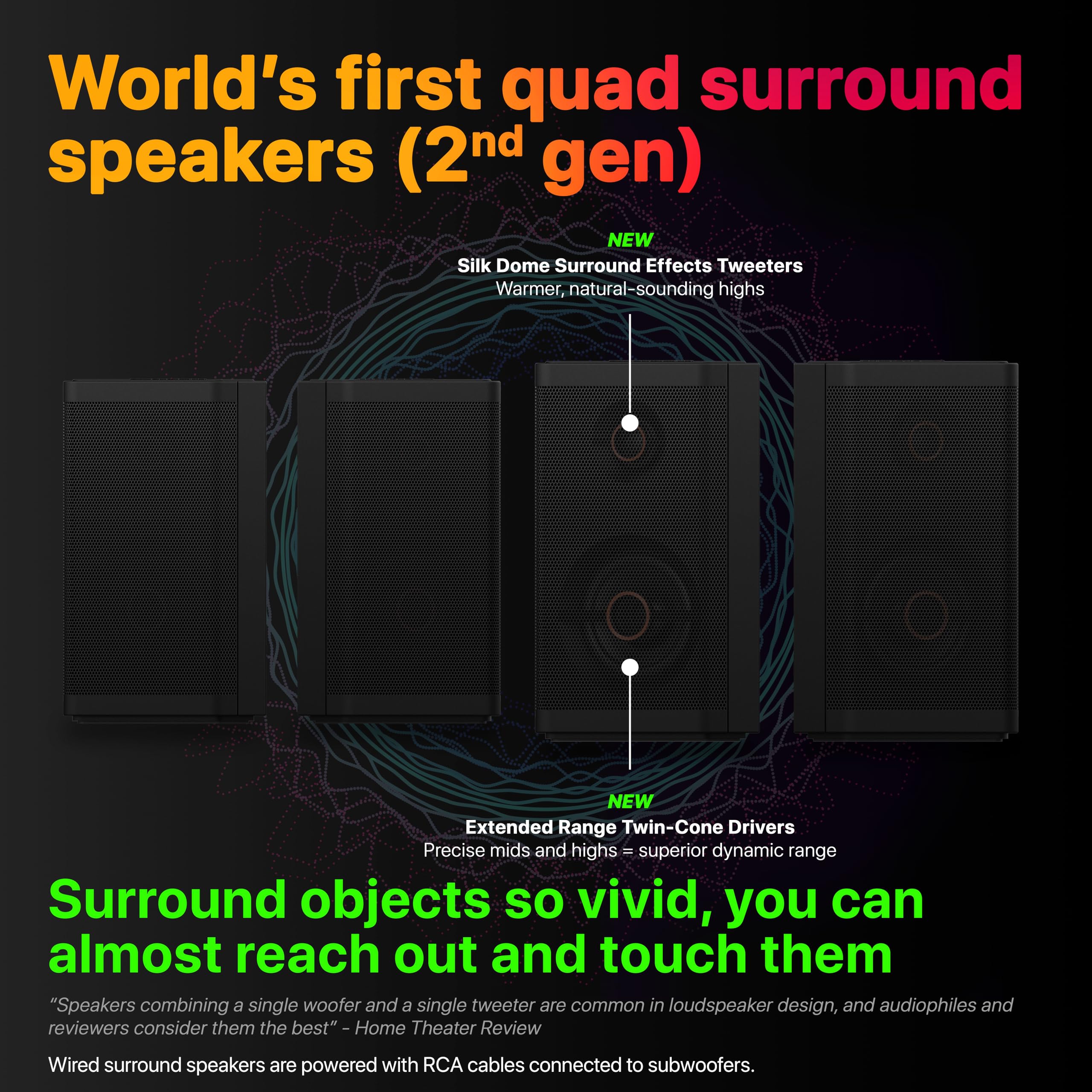 Nakamichi Shockwafe Ultra 9.2.4 Channel Dolby Atmos/Dts:X Soundbar With Dual 10 Subwoofers (Wireless), 4 Rear Surround Effects S