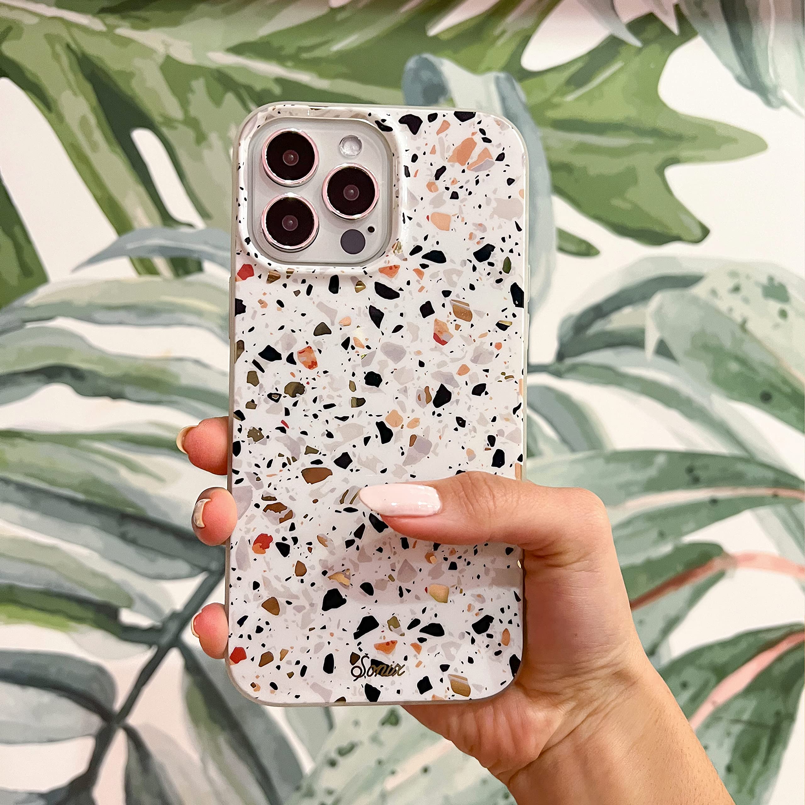 Sonix Case For Iphone 15 Pro Max | Compatible With Magsafe | 10Ft Drop Tested | Marble Terrazzo Confetti