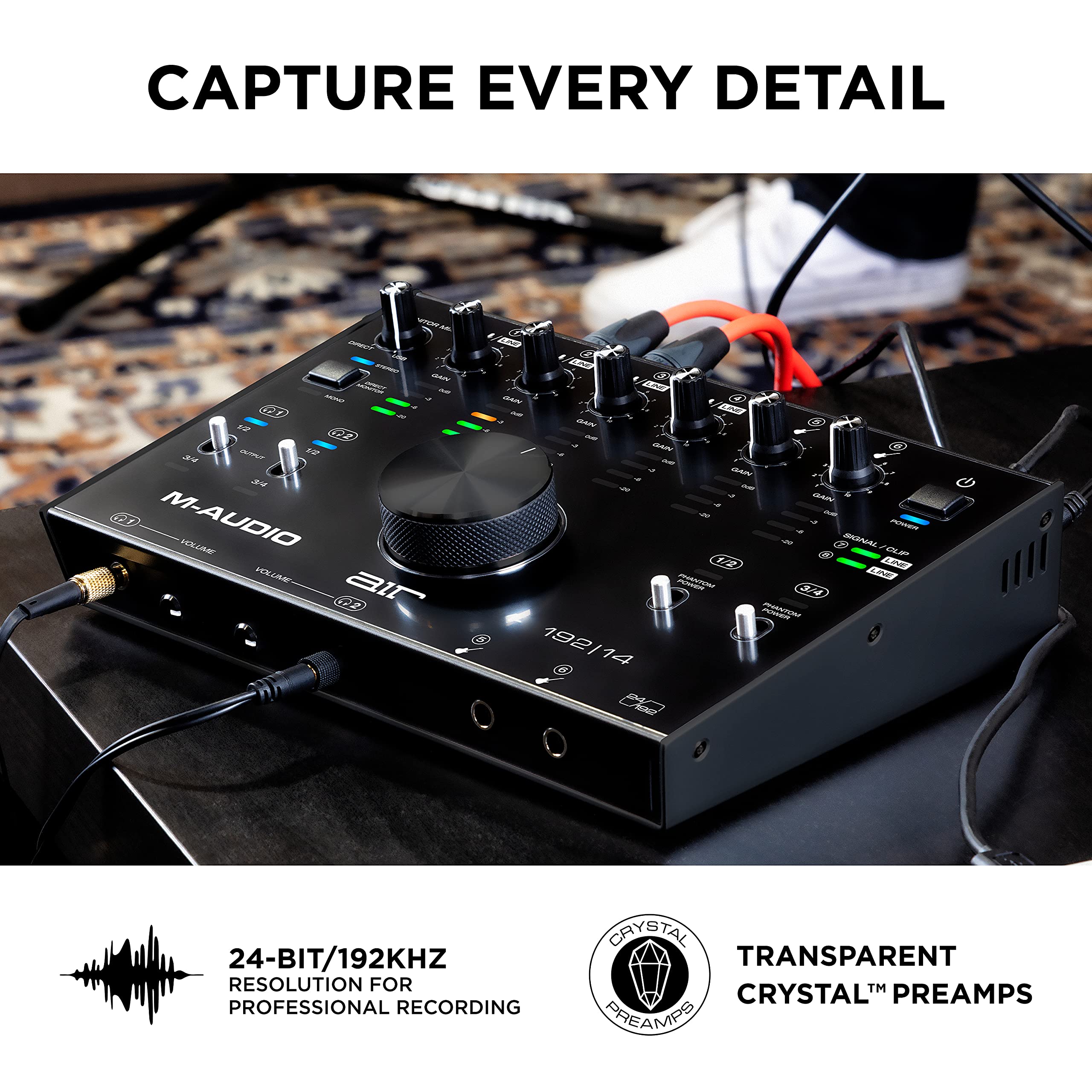 M Audio Air 192X14   Usb Audio Interface For Studio Recording With 8 In And 4 Out, Midi Connectivity, And Software From Mpc Beat