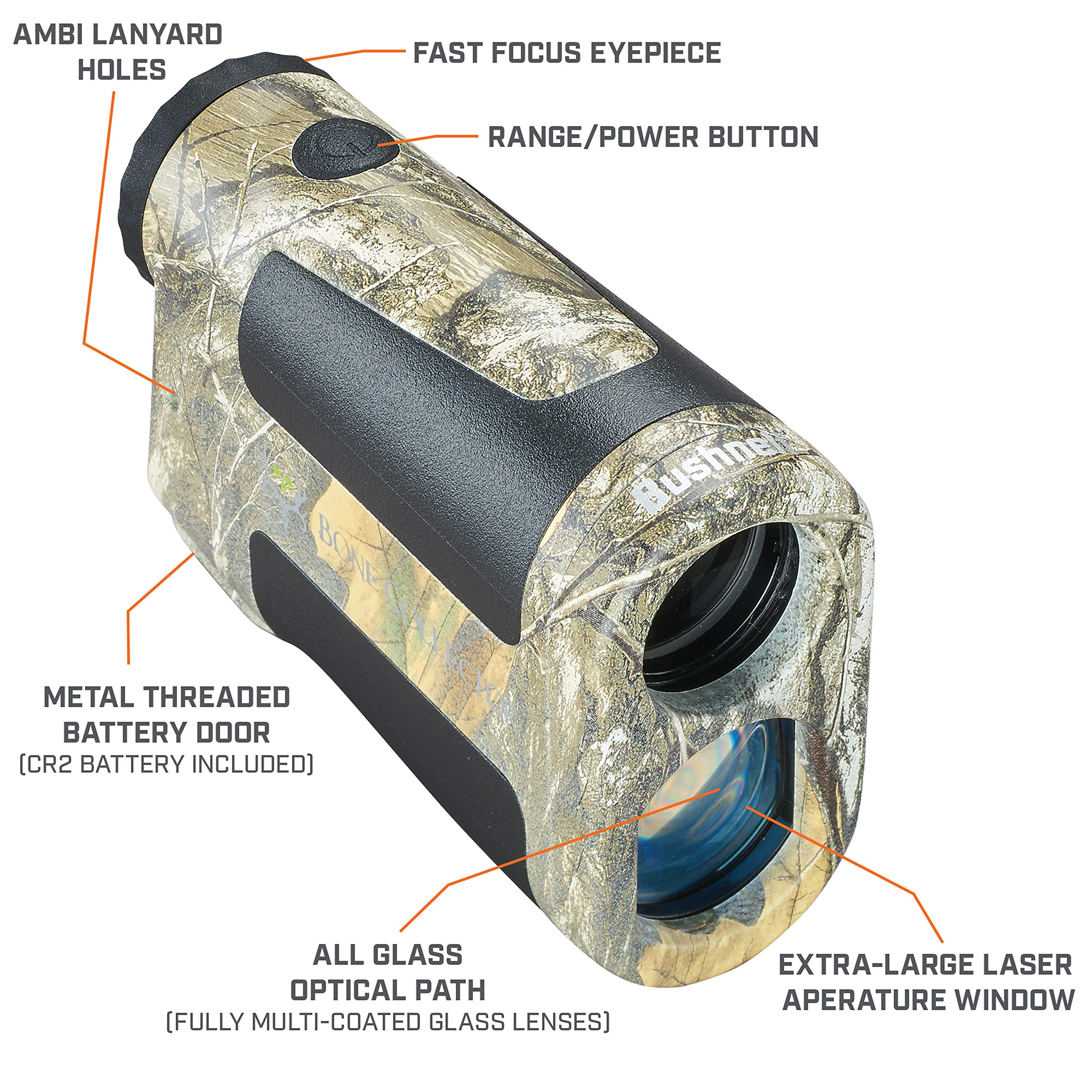 Bushnell Bonecollector 850 Laser Rangefinder, Hunting Laser Range Finder In Realtree Edge Camo