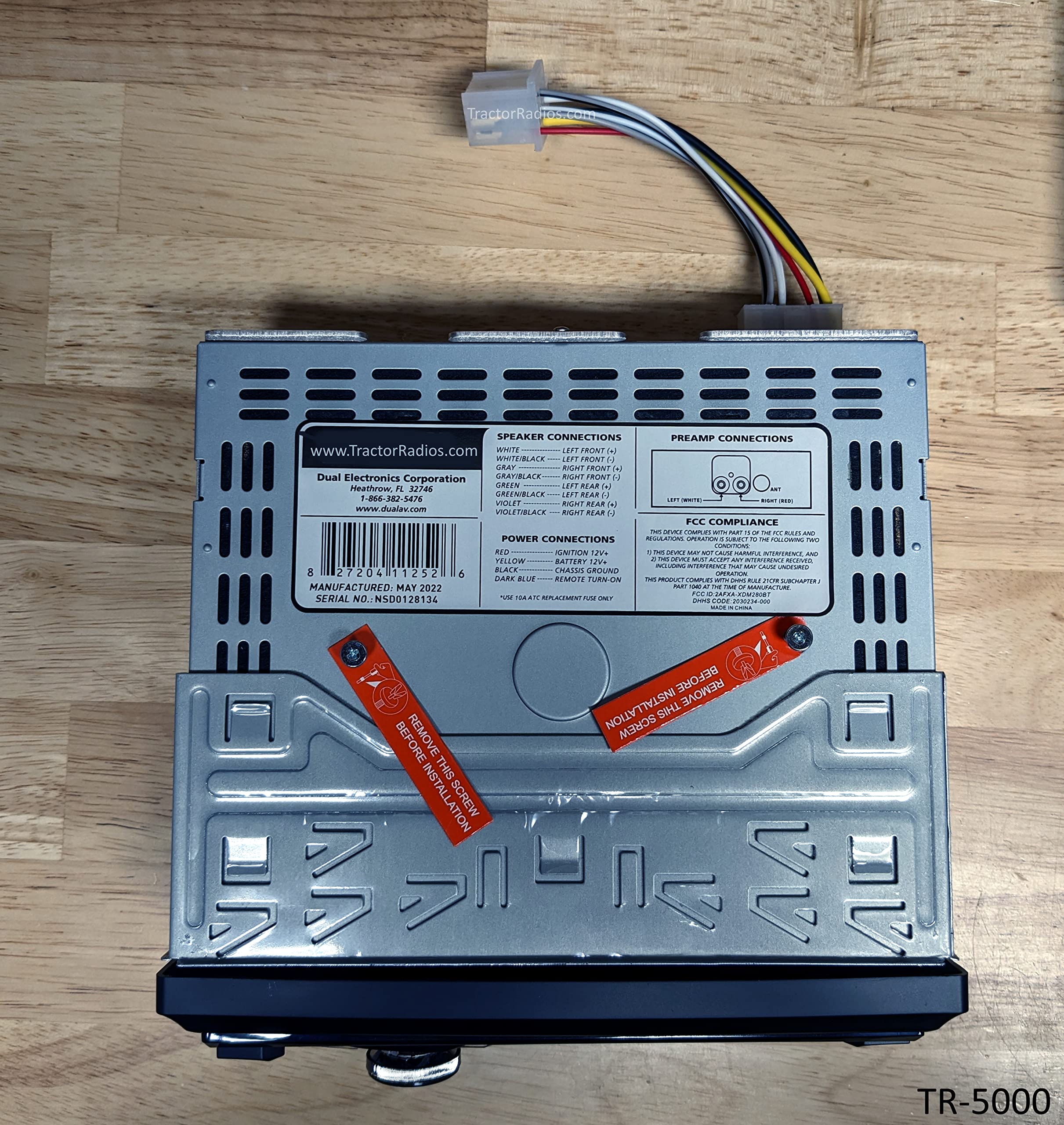 Kubota Tractor Radio Cd Player Am Fm Stereo Receiver Mp3 Usb Aux Bluetooth Remote Rtv 1100 Rtx 1100C Harness Plug B2650 Rtv Rtx