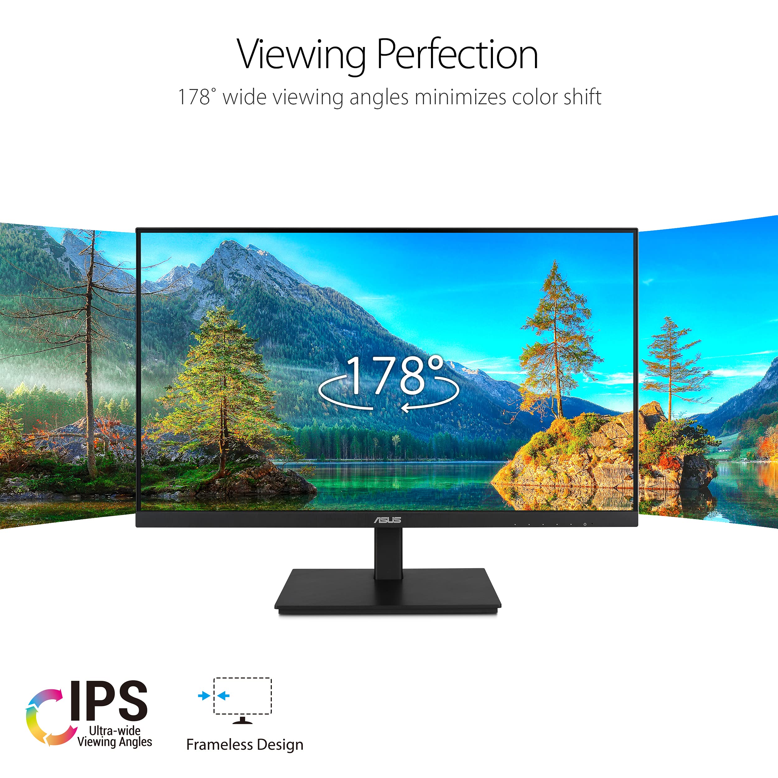 Asus 238A 1080P Monitor (Va24Dqsb)   Full Hd, Ips, 75Hz, Speakers, Adaptive Sync, Low Blue Light, Flicker Free, Vesa Mountable,