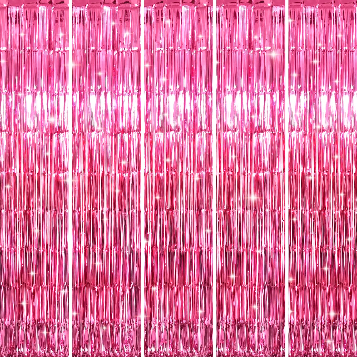 Goer 3.2 Ft X 9.8 Ft Metallic Tinsel Foil Fringe Curtains Party Photo Backdrop Party Streamers For Galentines Day,Birthday,Gradu