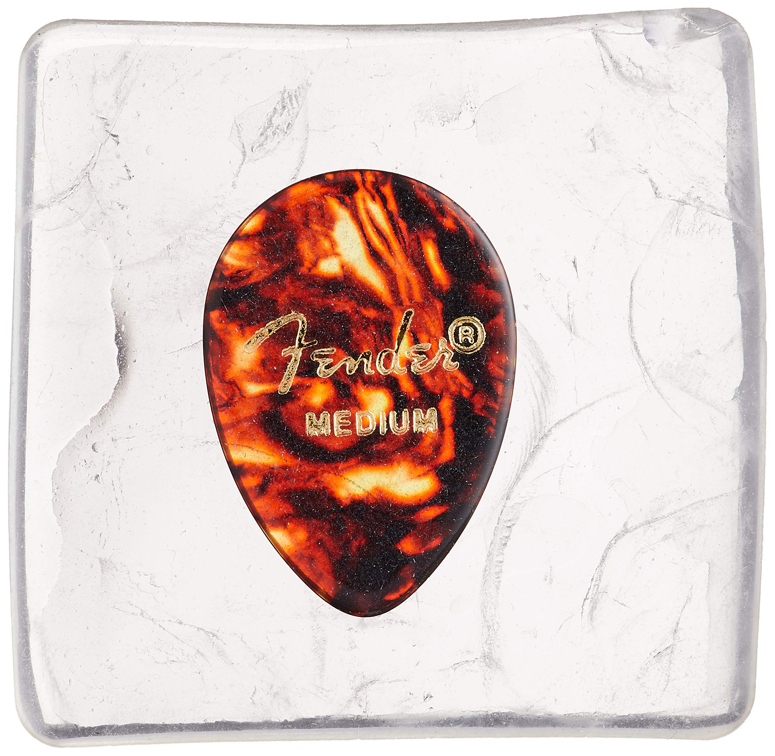 Fender Classic Celluloid Guitar Picks 358 Shape, Guitar Accessories, Tortoise Shell, Medium, 12 Pack