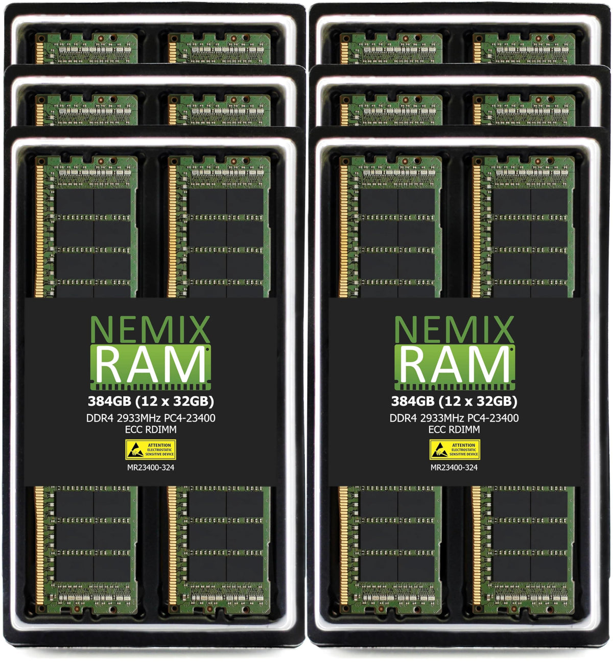 Nemix Ram 384Gb (12X32Gb) Ddr4 2933Mhz Pc4 23400 2Rx4 1.2V 288 Pin Ecc Rdimm Registered Server Memory Kit Compatible With Apple