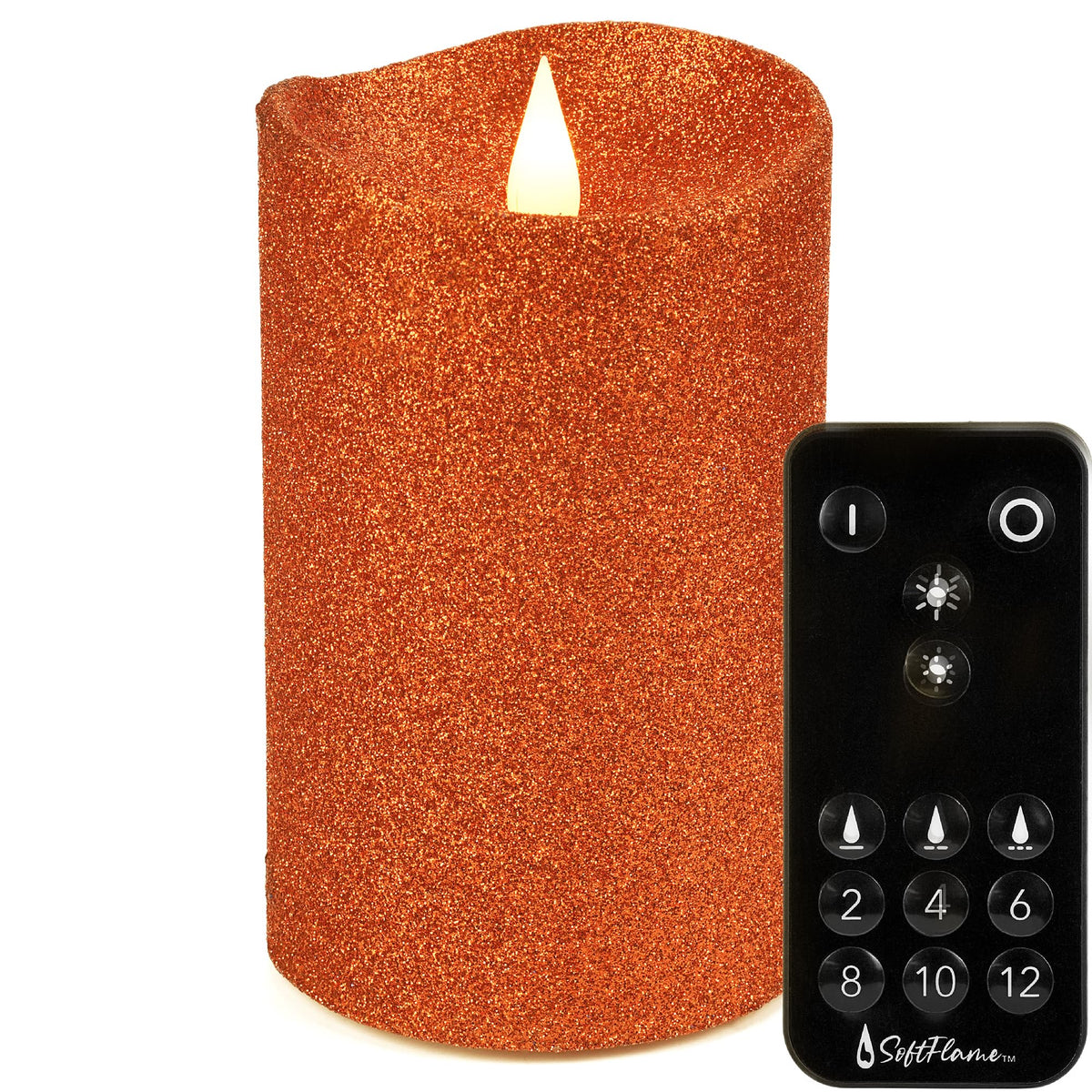 Softflame Real Wax Flameless Led Candles With Remote Control, 3''X 5''Flickering 3D Moving Flame Battery Operated Candles For In