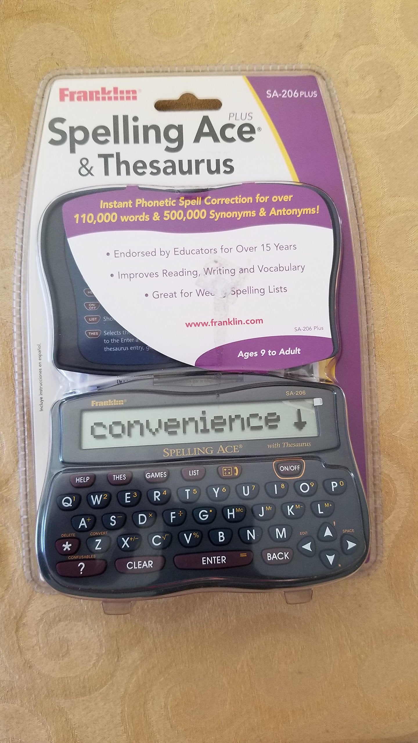 Franklin Sa 206 Spelling Ace With Thesaurus