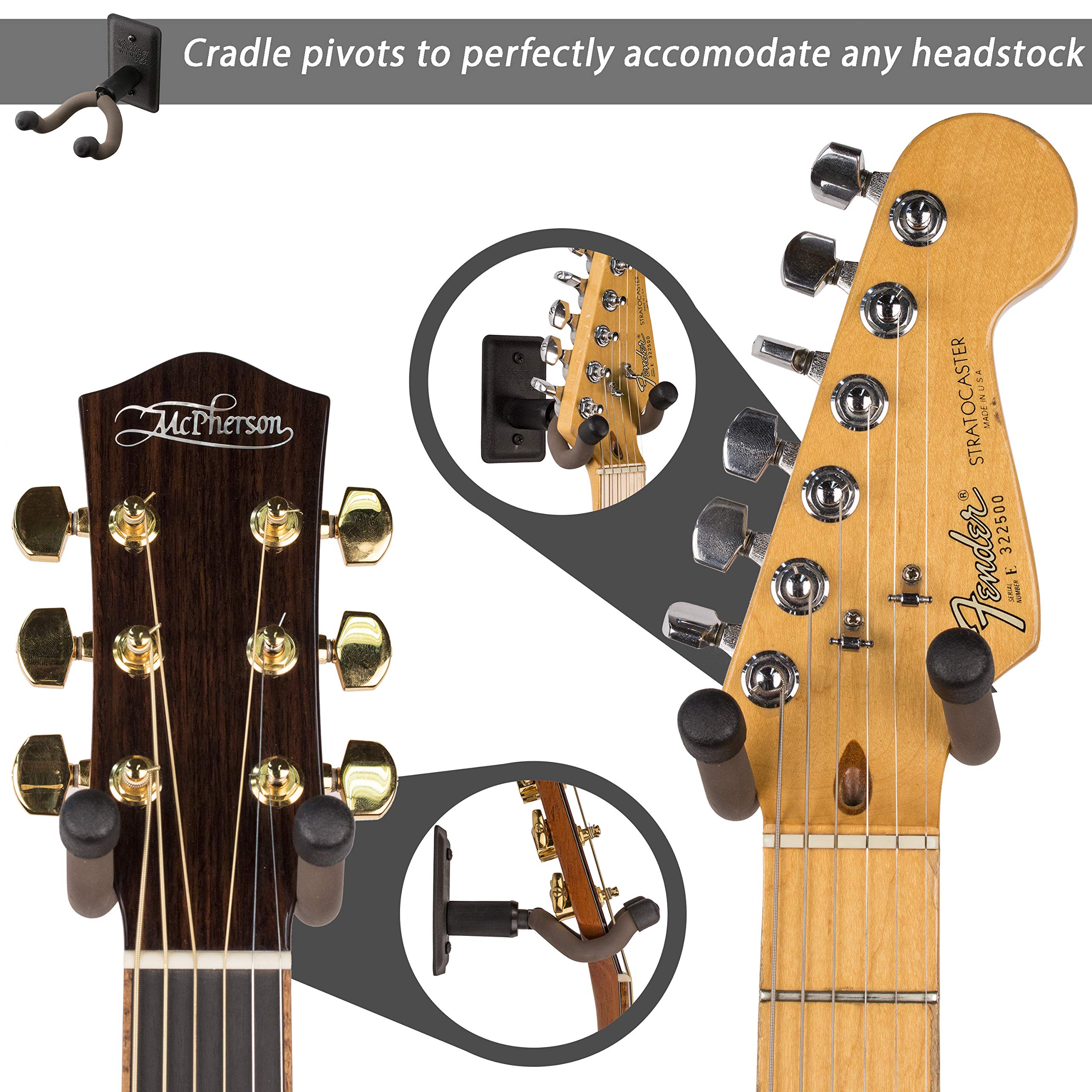 String Swing Guitar Hanger   Holder For Electric Acoustic And Bass Guitars   Stand Accessories Home Or Studio Wall   Musical Ins