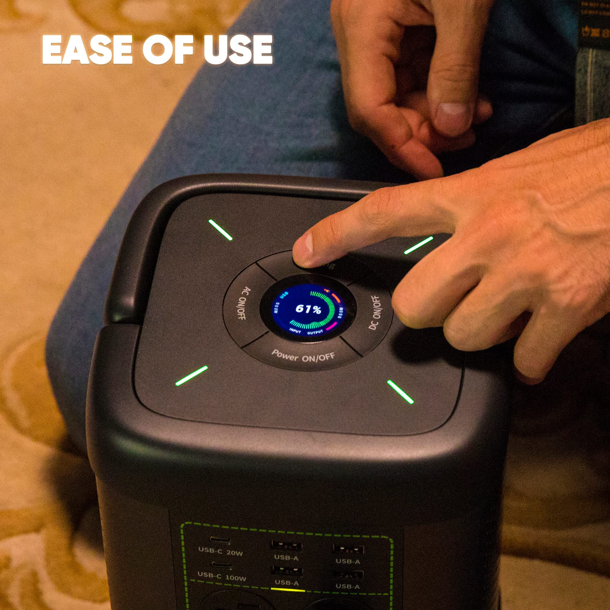 Fremo Portable Power Station X700,662Wh Lifepo4 Battery Solar Generator W/2 Upto 110V/1000W Ac Outlet,Dc 12V Car And Usb Ports(S