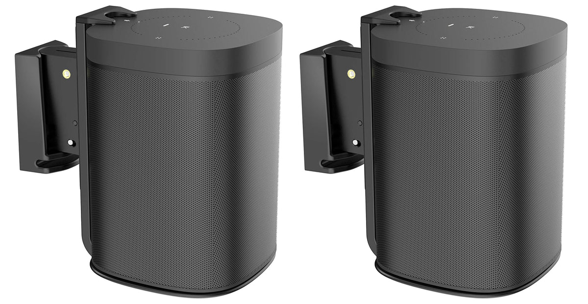 Ynvision.Design Adjustable Wall Mount Bracket Compatible With Sonos One, One Sl, And Play:1 Speaker | 2 Pack | (Black)