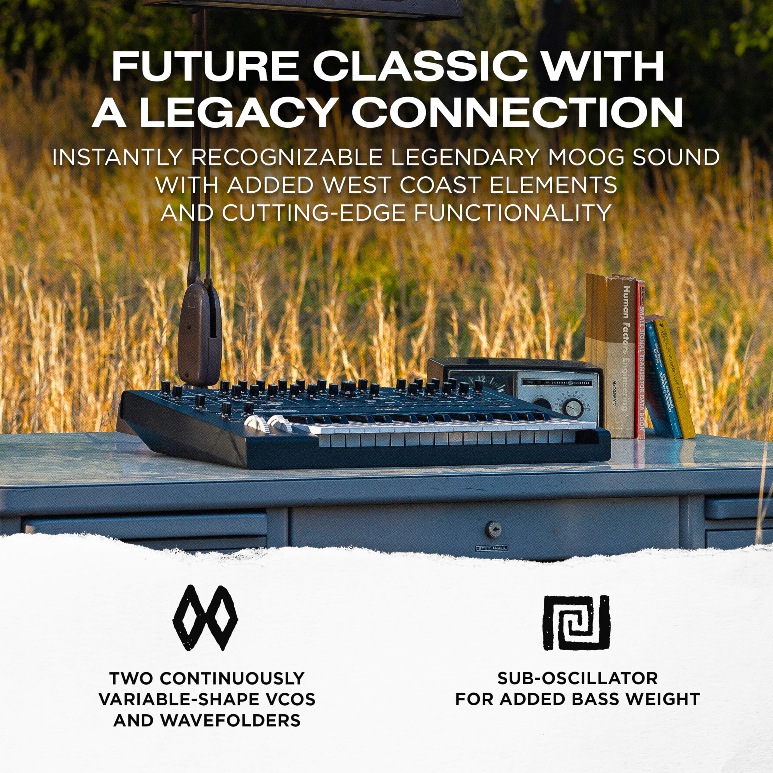 Moog Messenger - Next-Gen Monophonic Analog Keyboard Synthesizer With 32 Keys, 64-Step Sequencer, 256 Presets And Res Bass Compe