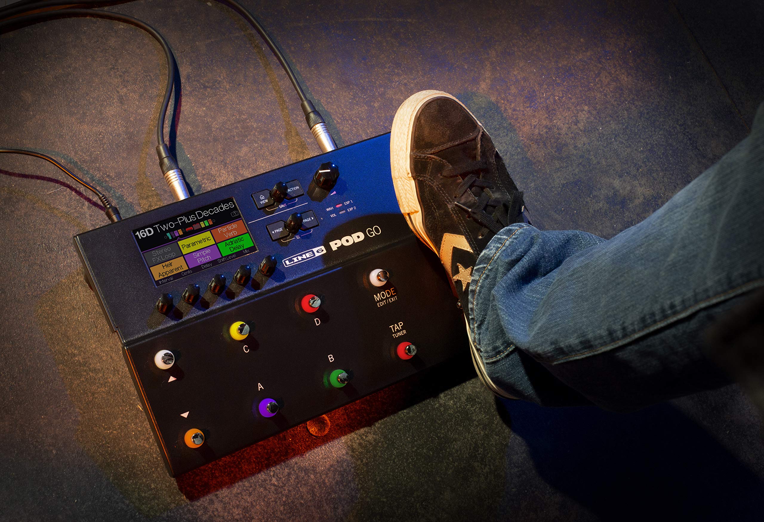 Line 6 Pod Go Guitar Multi Effects Pedal, Black