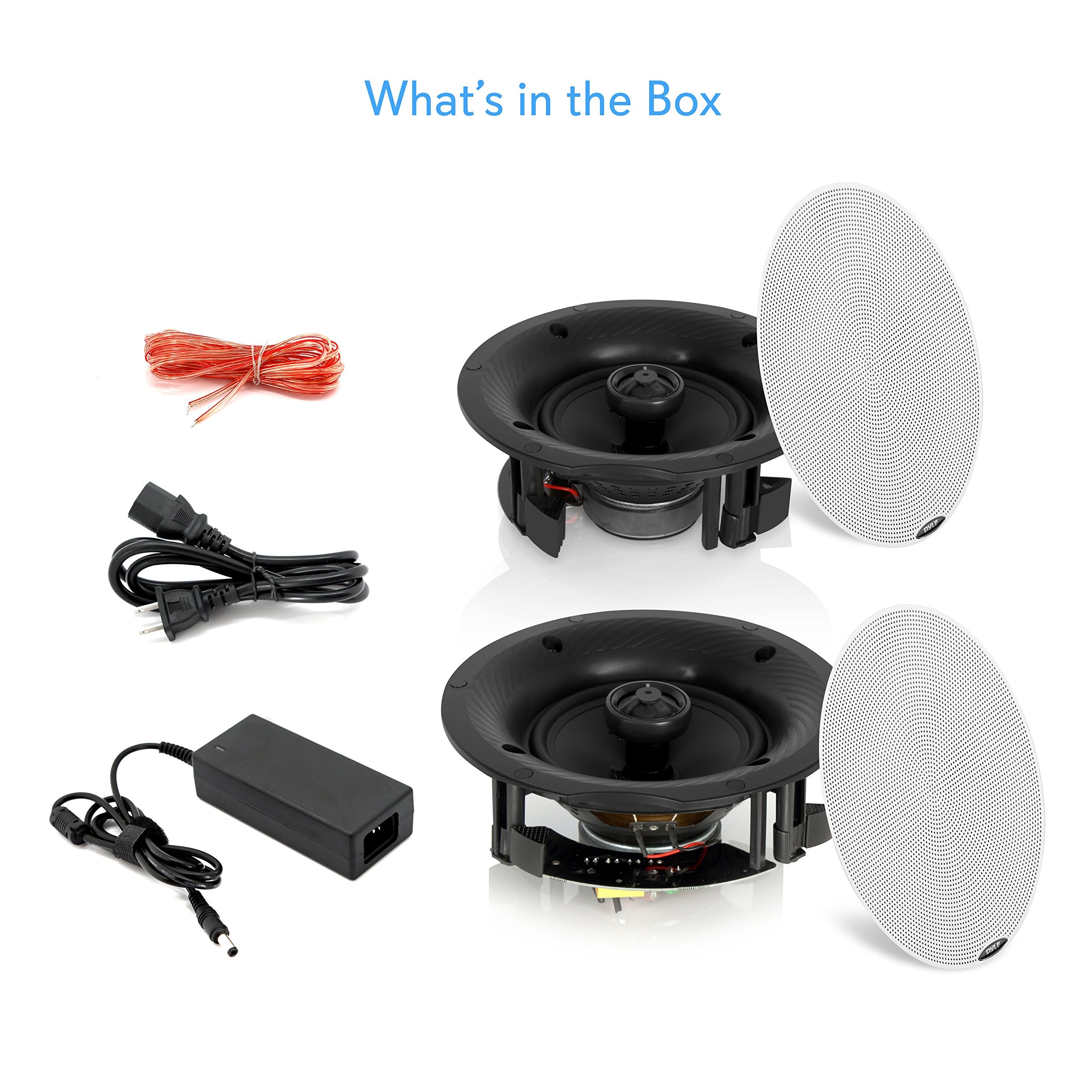 Pyle 5.25    Pair Bluetooth Universal Flush Mount In Wall In Ceiling 2 Way Speaker System Dual Polypropylene Cone & Polymer Twee