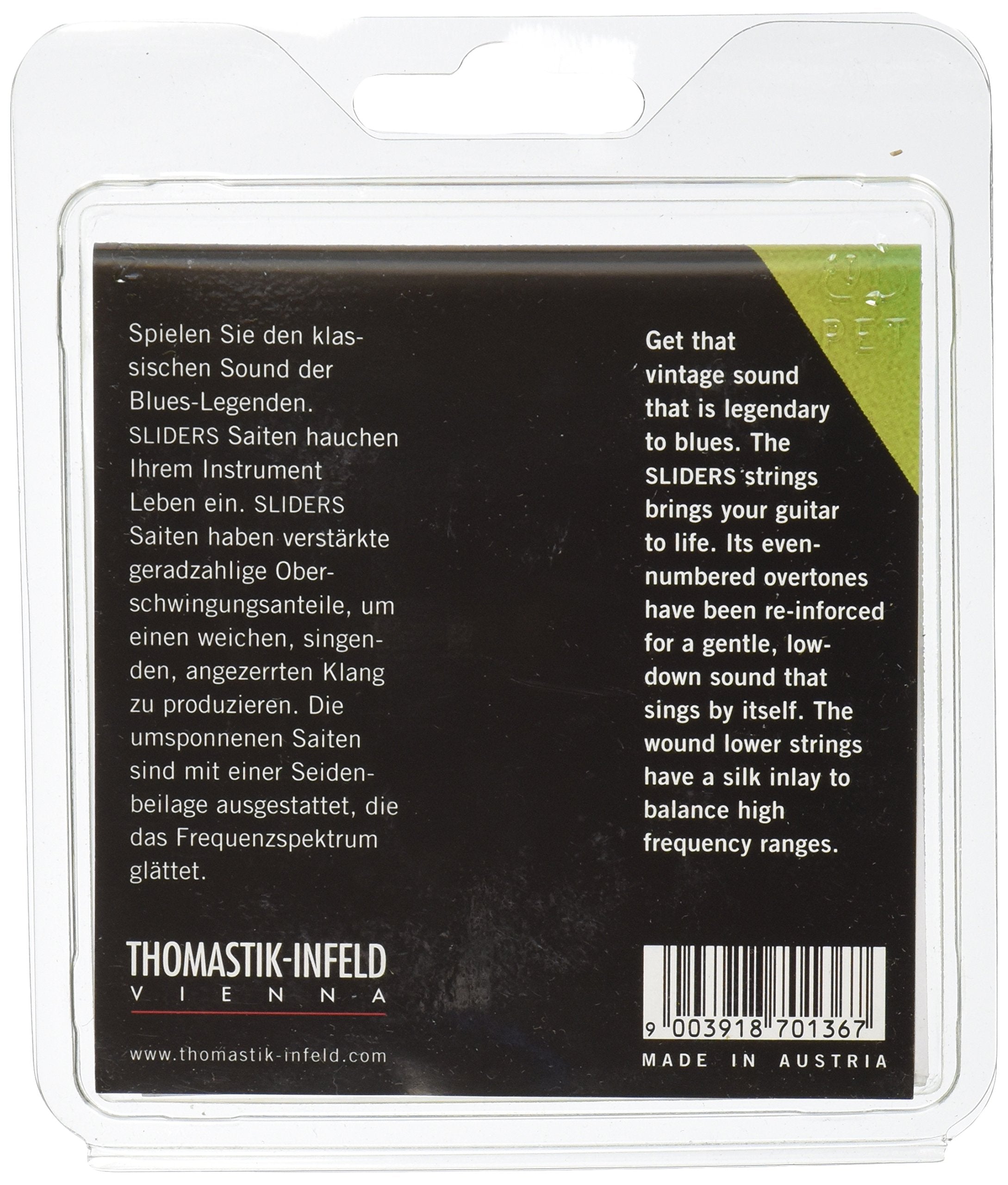 Thomastik Infeld Sl 110 Blues Sliders Round Wound Electric Guitar String Set, Natural,Sl110