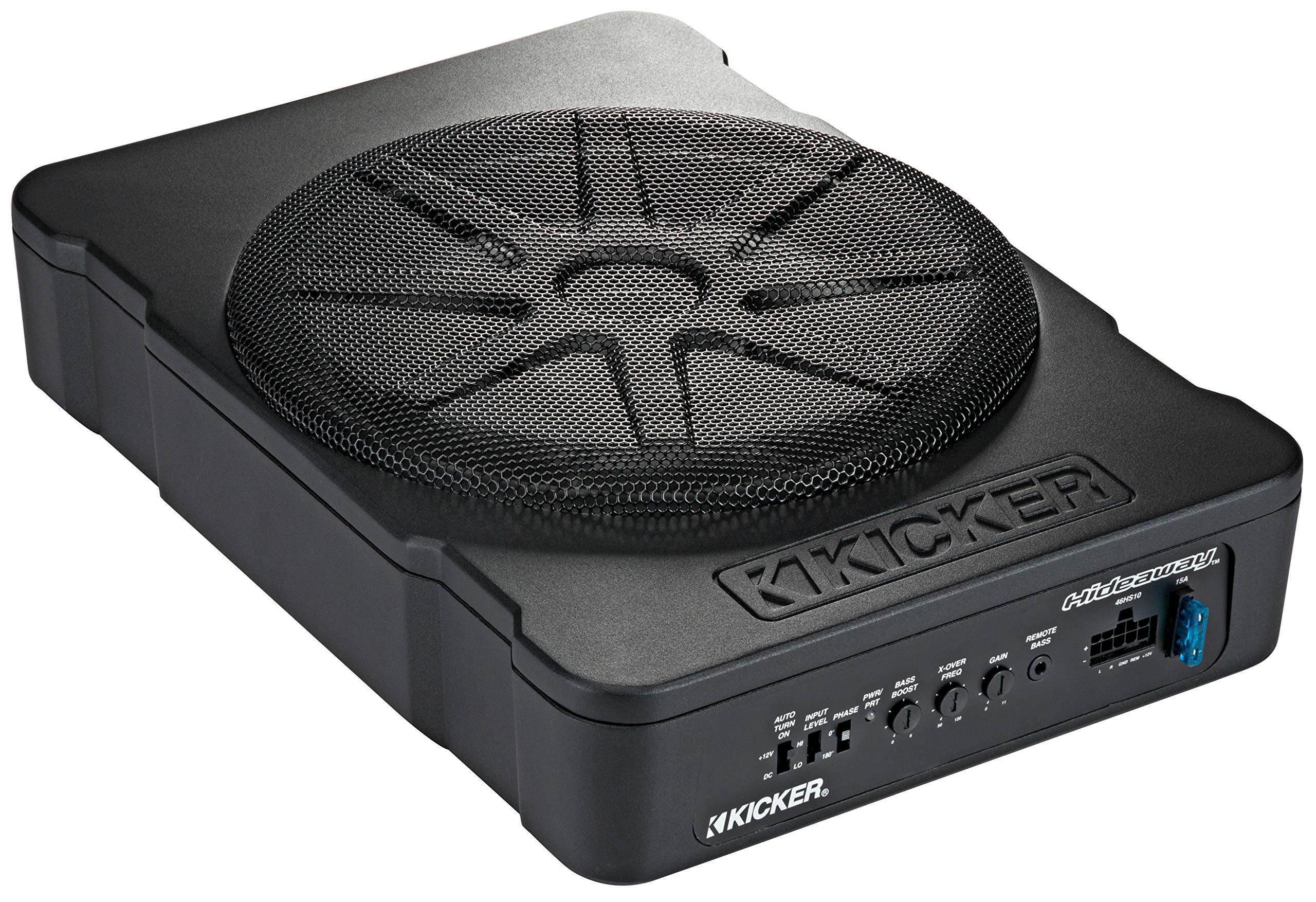 Kicker 46Hs10 Hideaway Compact Powered Subwoofer, 10 Inch