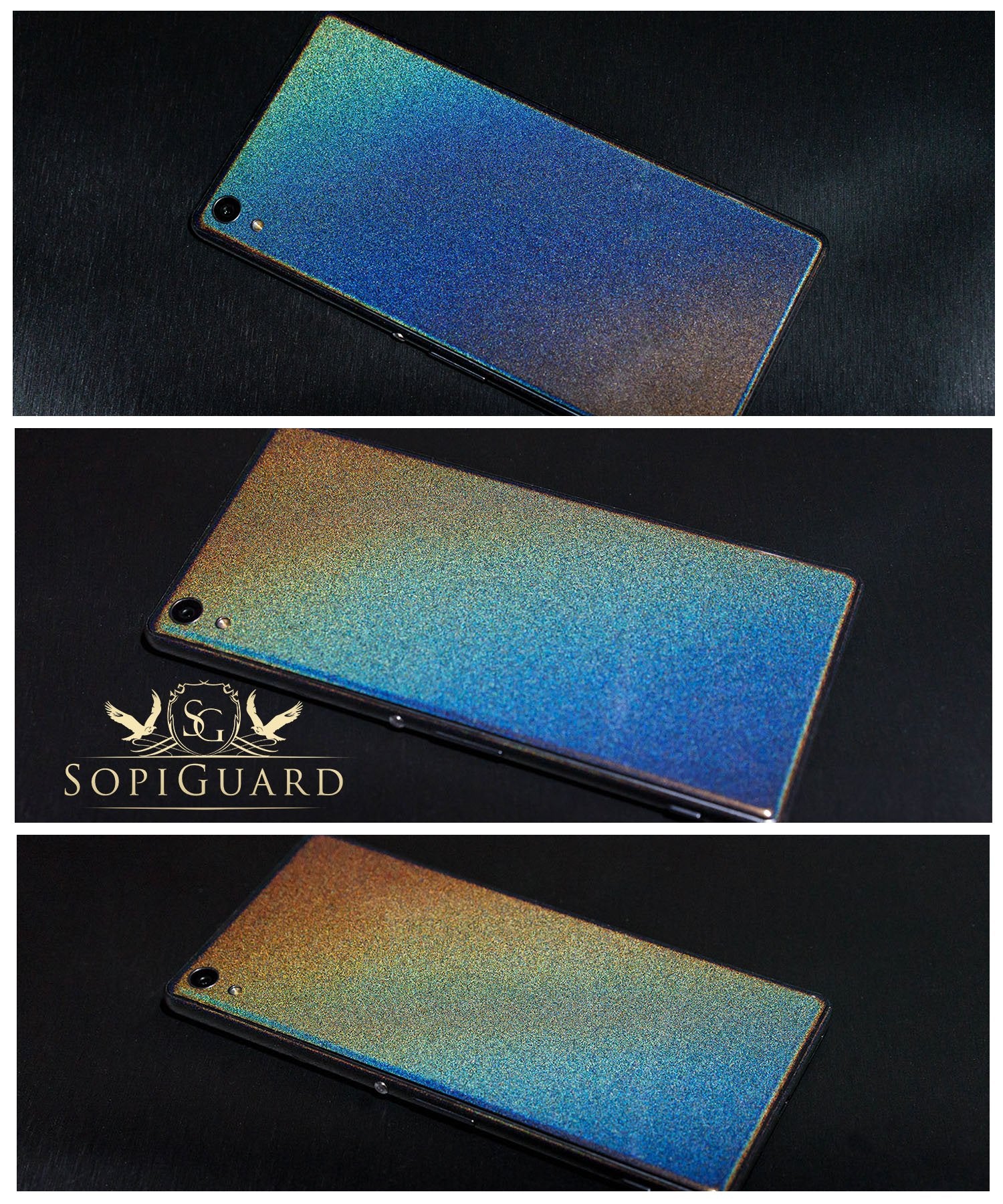 Sopiguard Sticker For Surface Duo Phone Edge To Edge Precision Vinyl Skin Wrap (Flip Psychedelic)