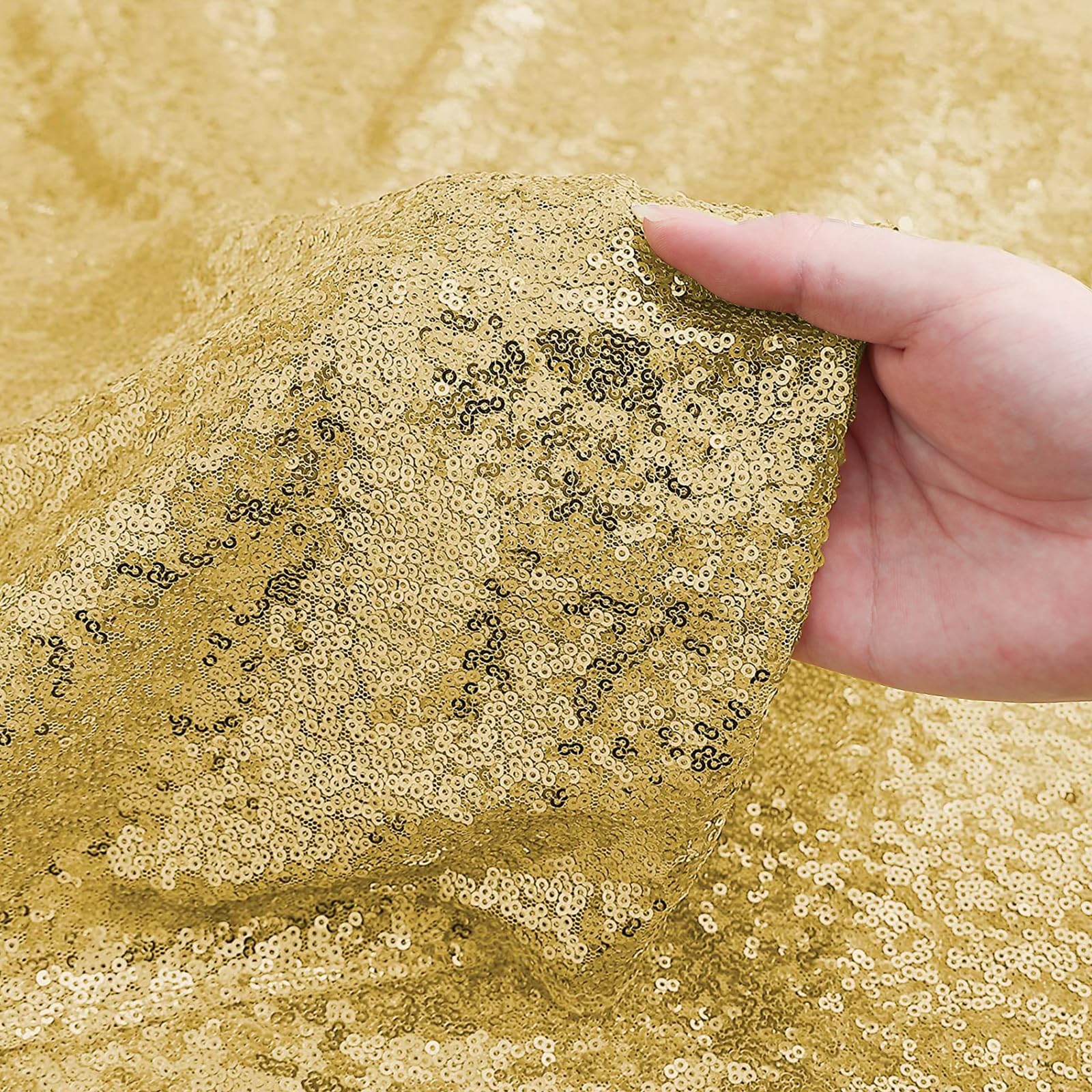 Sugargirl Gold Sequin Backdrop Curtain 2 Panels 2Ftx8Ft Glitter Gold Background Drapes Sparkle Photography Backdrop For Party We