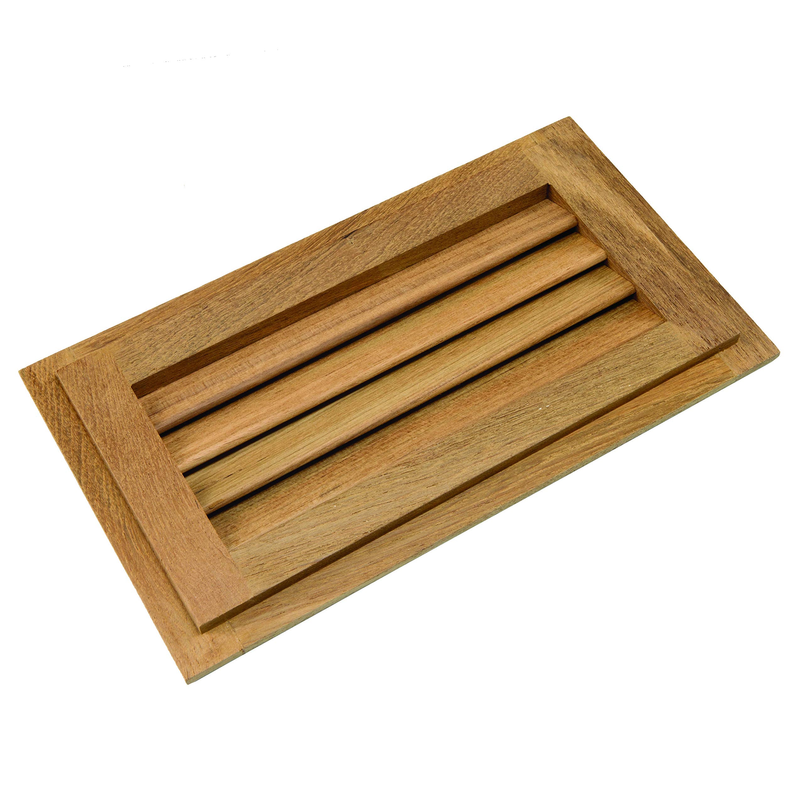 Whitecap 60712 Teak Louvered Insert - 7-1/2'' X 9-1/8'' X 3/4'', Black,WBFRNB00KOEATX0