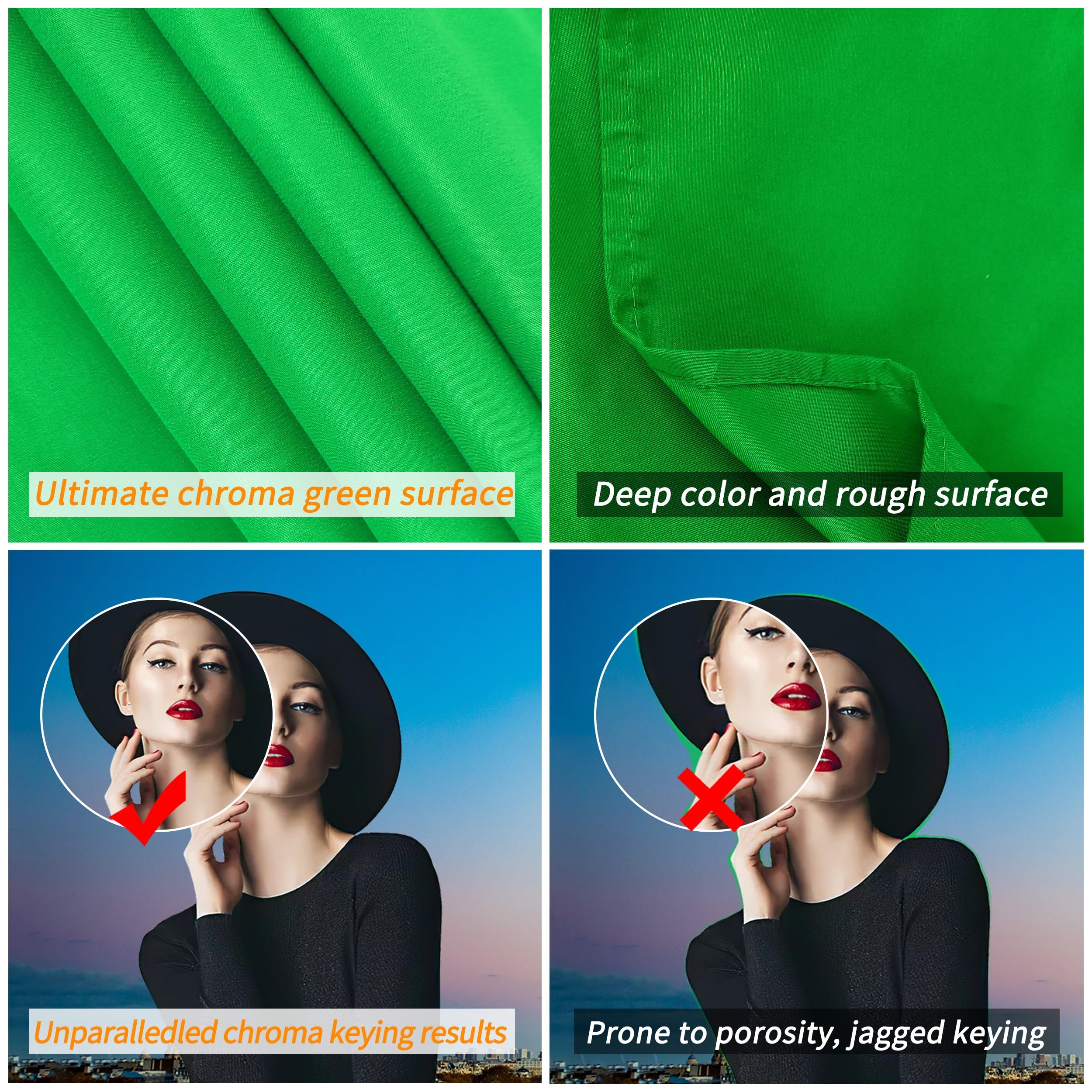 Gfcc Green Screen Backdrop Background   5X7Ft Photography Backdrop Photo Background Screen For Video Recording Greenscreen Pictu