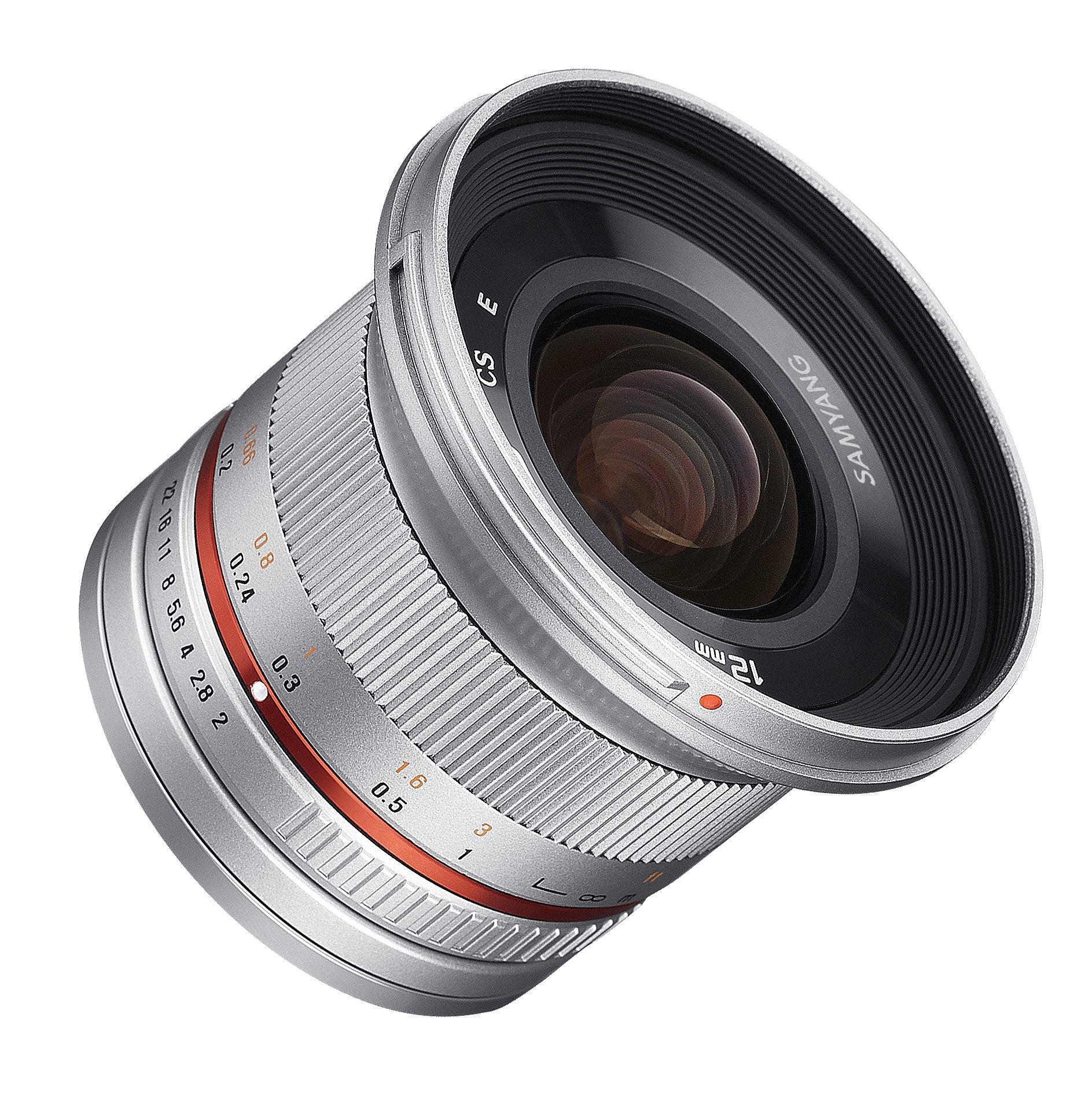 Samyang Sy12M-Fx-Sil 12Mm F2.0 Ultra Wide Angle Lens For Fujifilm X-Mount Cameras, Silver