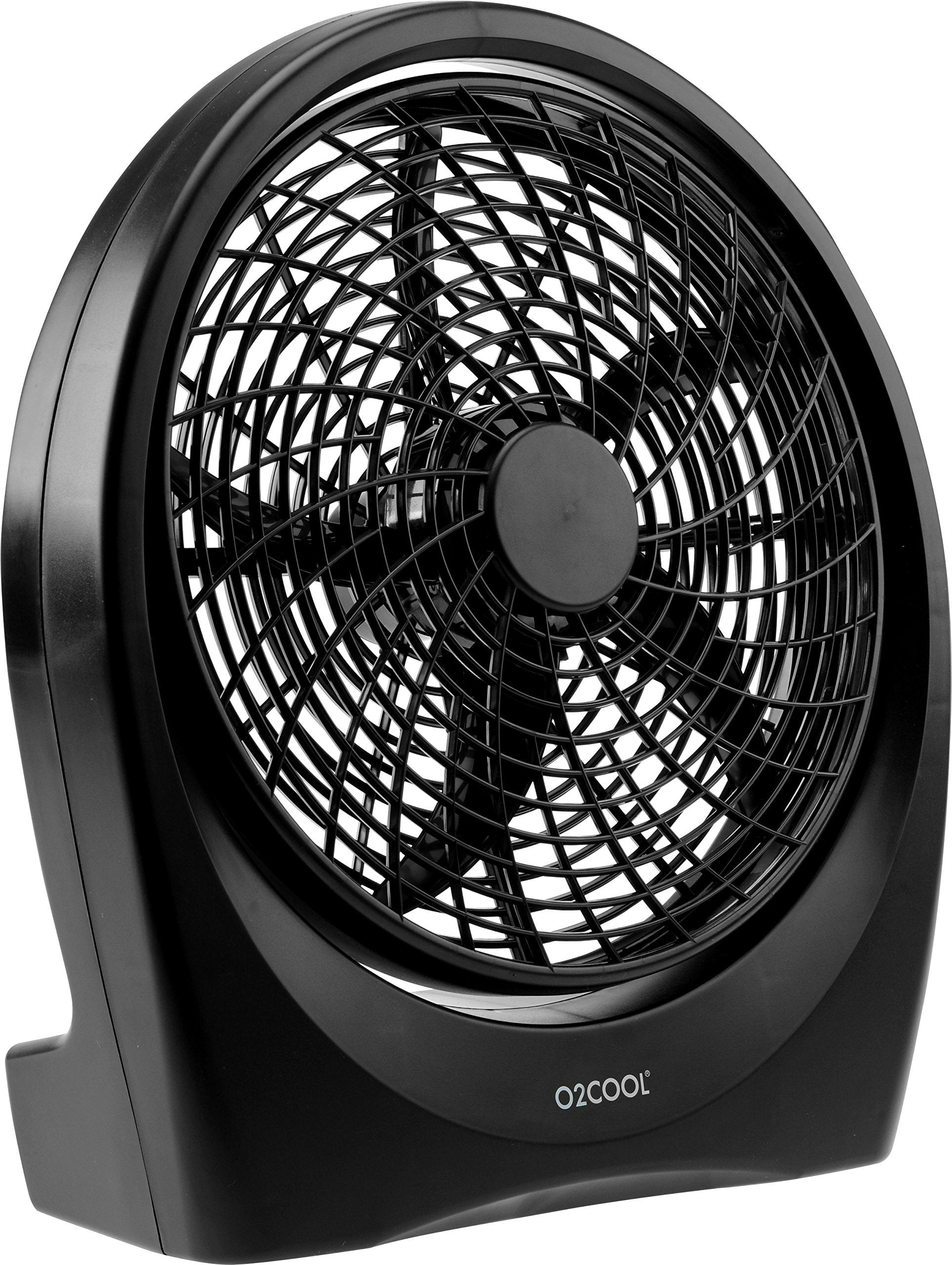 O2Cool Fan 10 Inch Battery Or Electric Operated Indoor/Outdoor Portable Fan With Ac Adapter, Tilts 90 Degrees