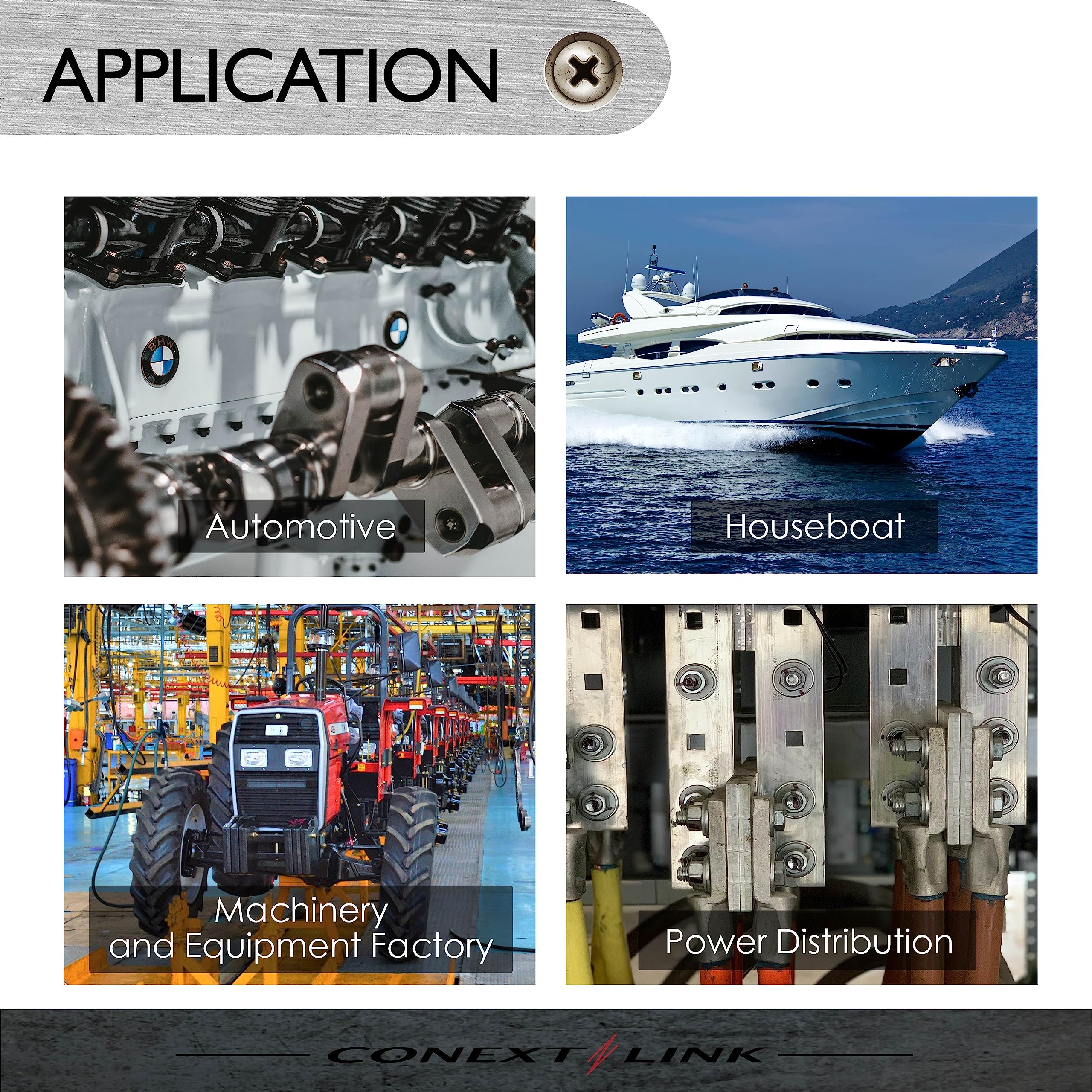 Conext Link Ccs0 4 Single Cable Clip Clamp Fastening Wire Management 4 Pack (Single 1/0 Gauge) (19046)