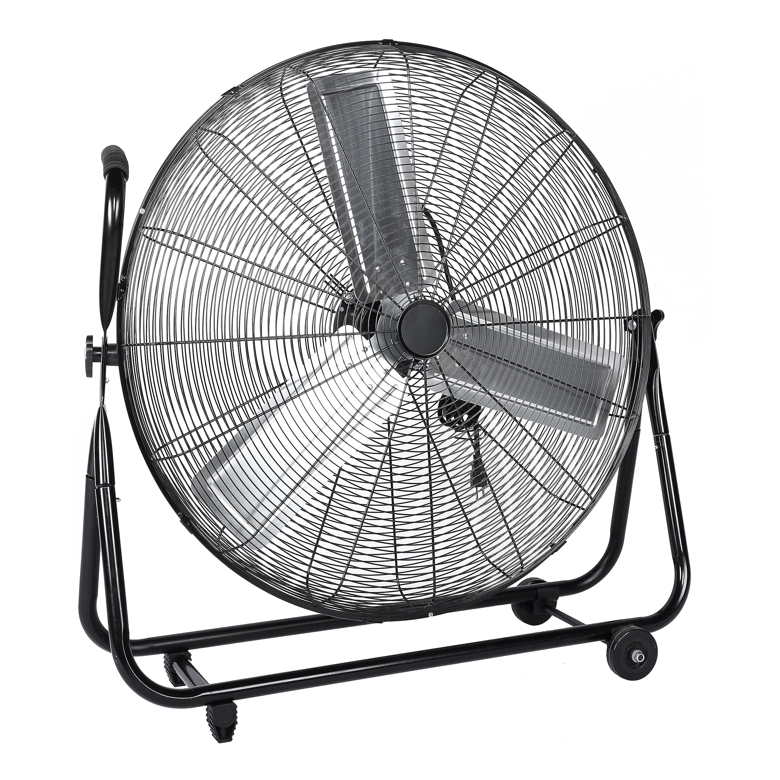 Simple Deluxe Dynamic 30 Inch Floor Fan With Roll Booster   Industrial Grade Airflow, 360 Degree Adjustable Tilt, And Portable D