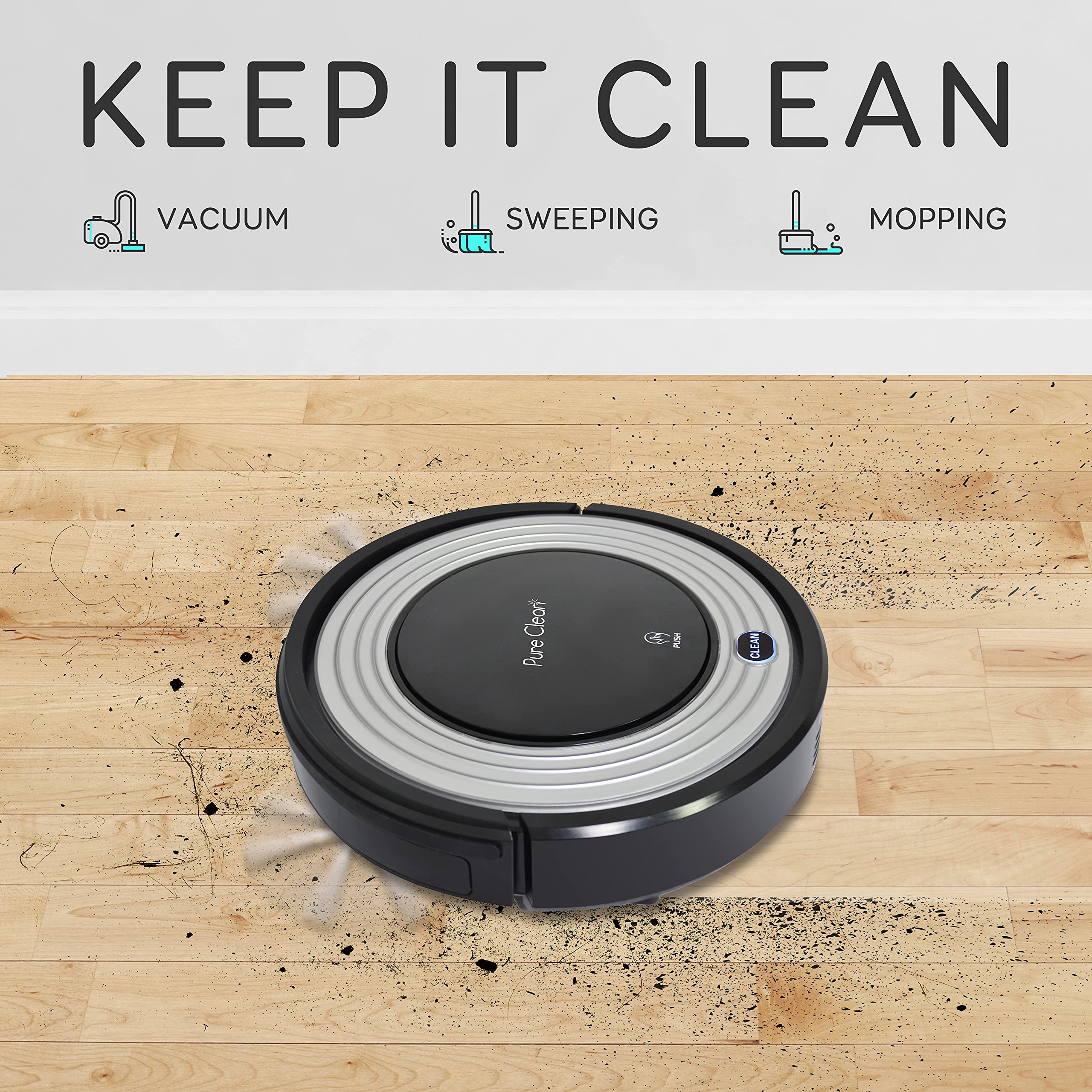 Serenelife Automatic Programmable Robot Vacuum Cleaner Robotic Auto Home Cleaning For Clean Carpet Hardwood Floor W/ Self Activa
