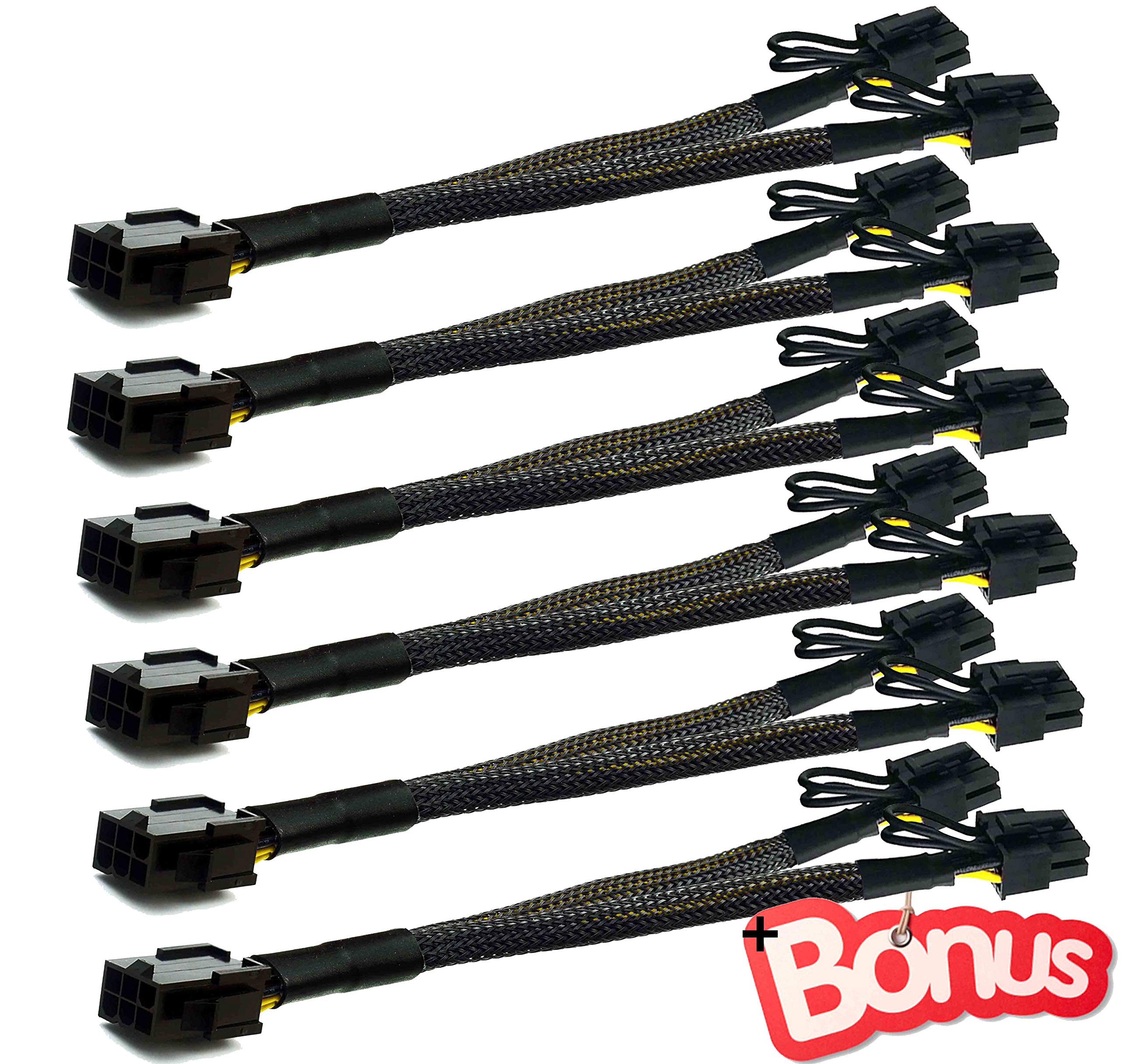 Teamprofitcom Pci-E 6 Pin To Dual Pcie 8(6+2) Pin Graphics Card Pci Express Power Adapter Gpu Vga Y-Splitter Extension Cable Min