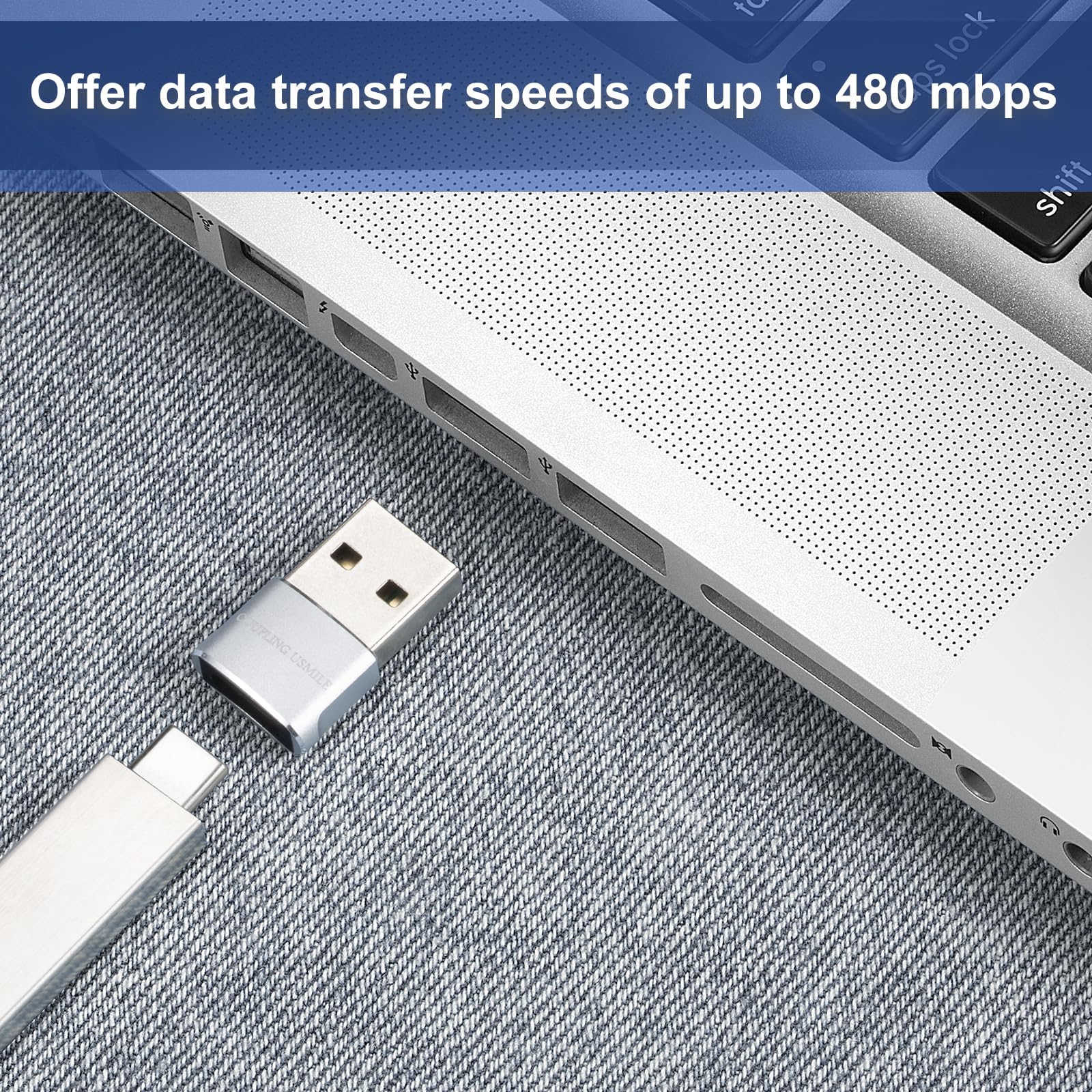 Coupling Usmile Usb To Usb C Adapter 4 Packs,Usb To Type C Super Fast Charging/Transfer And Otg Function. Compatible With Iphone
