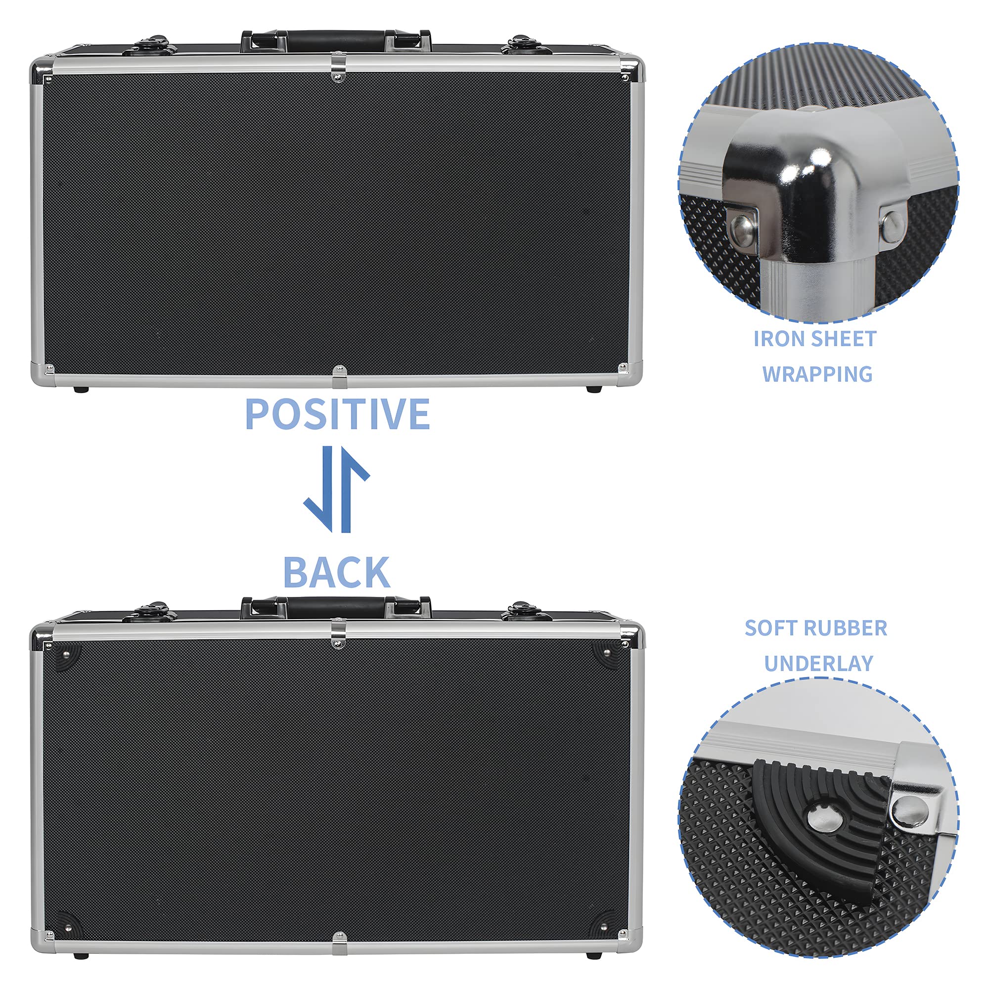 Ithwiu 22 Inch Hard Carrying Case Ideal For Wireless Mic System Storage & Camera Gear Transportation, Aluminum Alloy Sturdy Buil