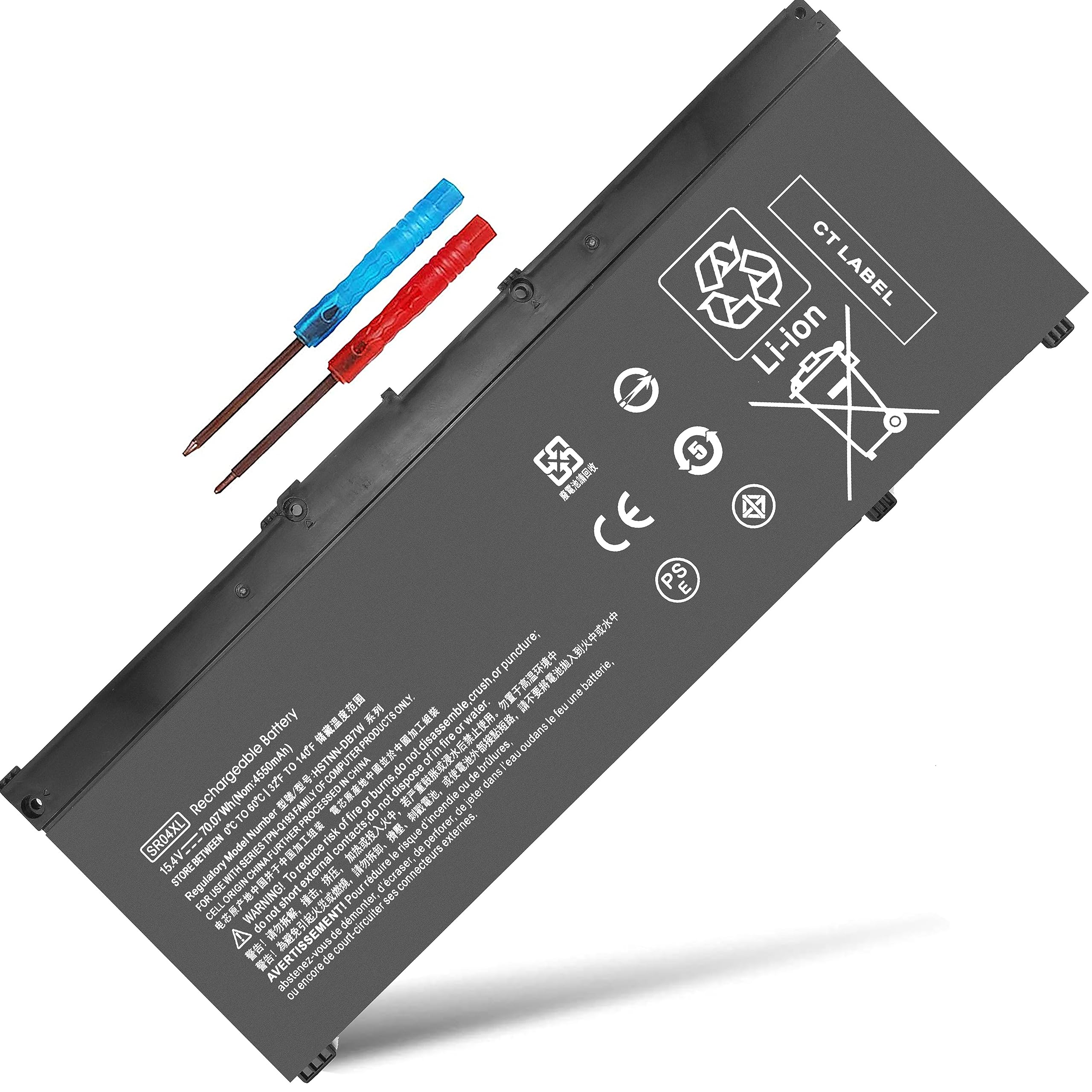 Sr04Xl Battery Sr03Xl 15.4V 70.07Wh For Hp Omen 15 Ce0Xx 15 Dc0Xx 15 Ce009La 15 Ce015Dx 15 Dc0051Nr Pavilion 15 Cb0Xx 15 Cx0Xx 1