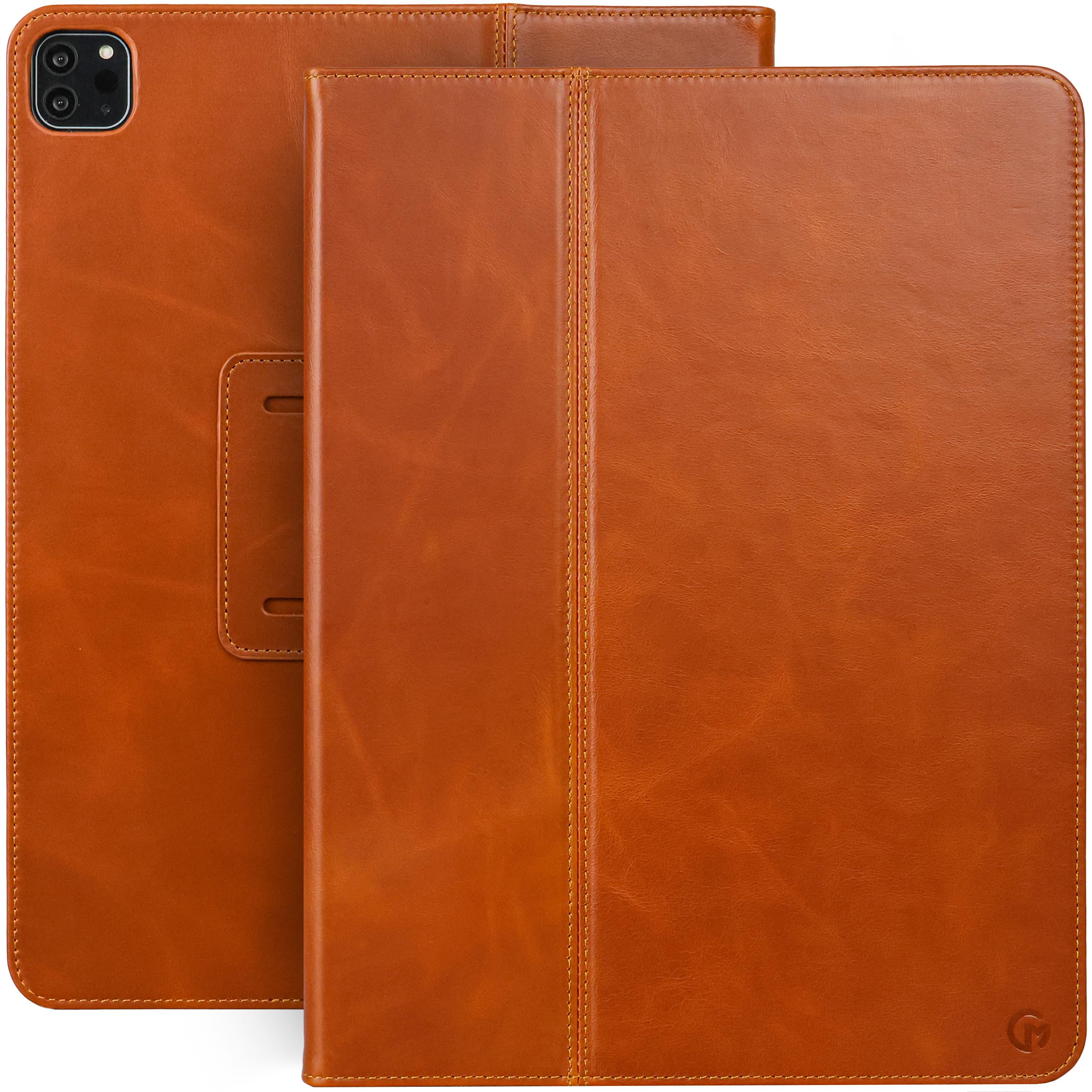 Casemade Real Leather Case Compatible With Ipad Pro 13    M4 (2024)   Full Grain Leather Cover, Auto Sleep/Wake, Dual Stand Posi