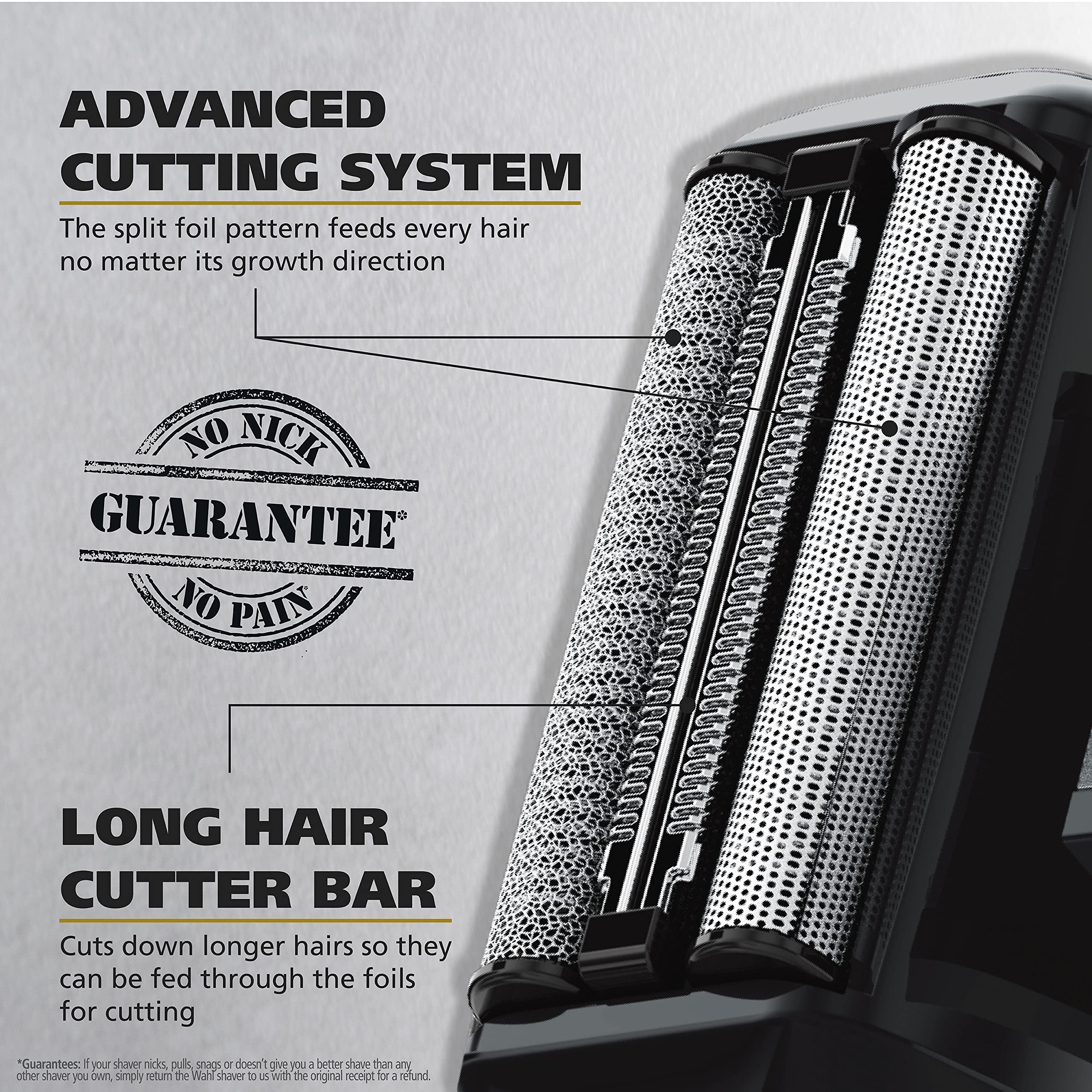 Wahl Manscaper Lithium Ion Hypoallergenic Shaver With Flexible Titanium Foils To Prevent Skin Irritation And Shaver Bumps