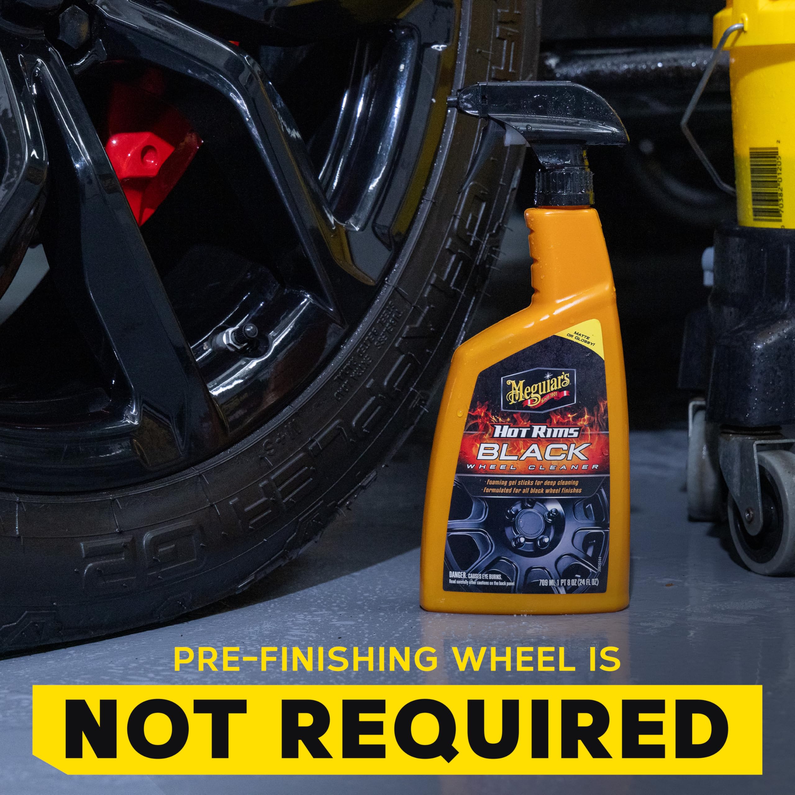 Meguiar'S Hot Rims Black Wheel Cleaner, Best Cleaner For Matte Black Wheels - 24 Oz Spray Bottle,WBAUVB0BNK1X9PV