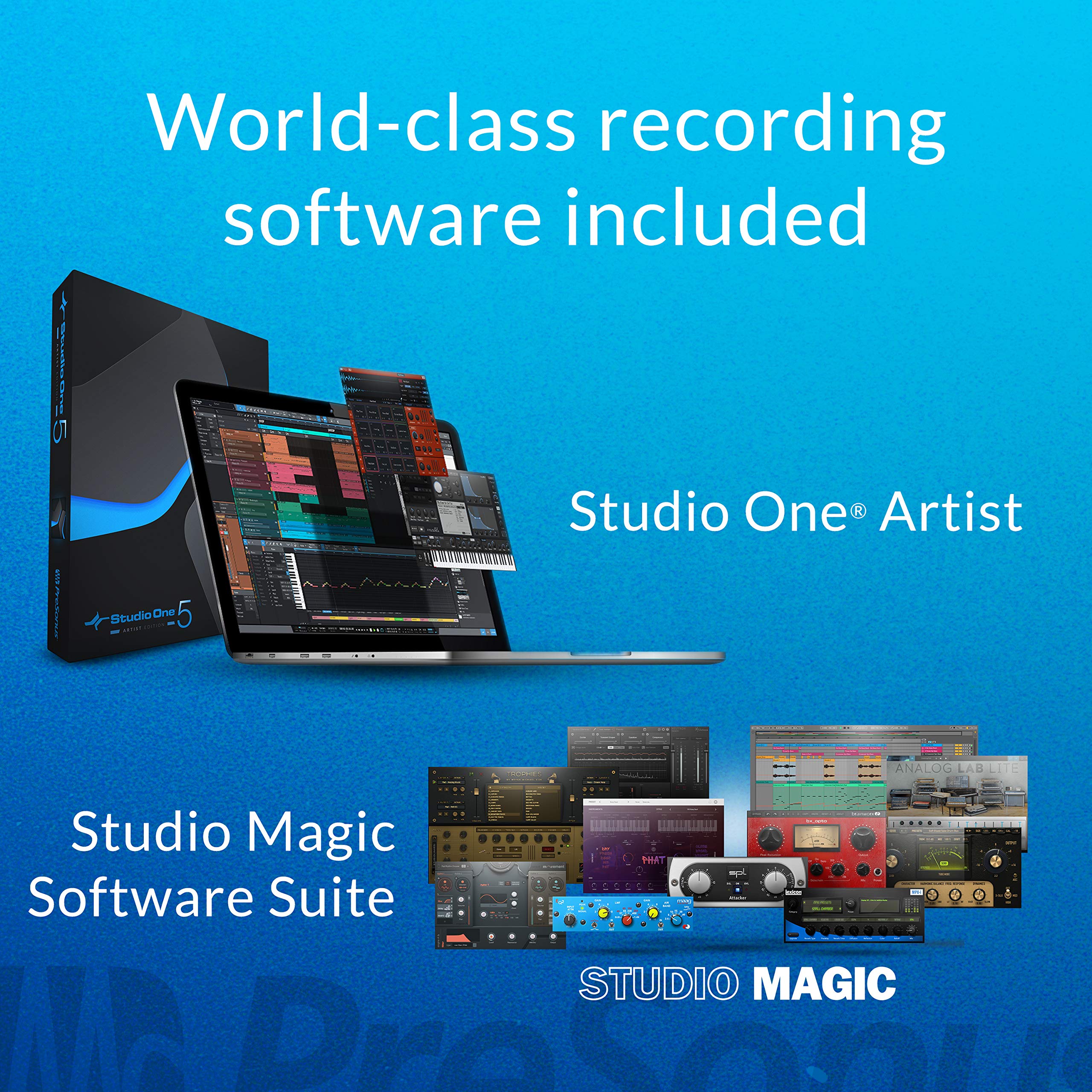 Presonus Audiobox 96 25Th Anniversary Studio Ultimate Bundle Complete Recording Kit With Studio One Artist Daw Software