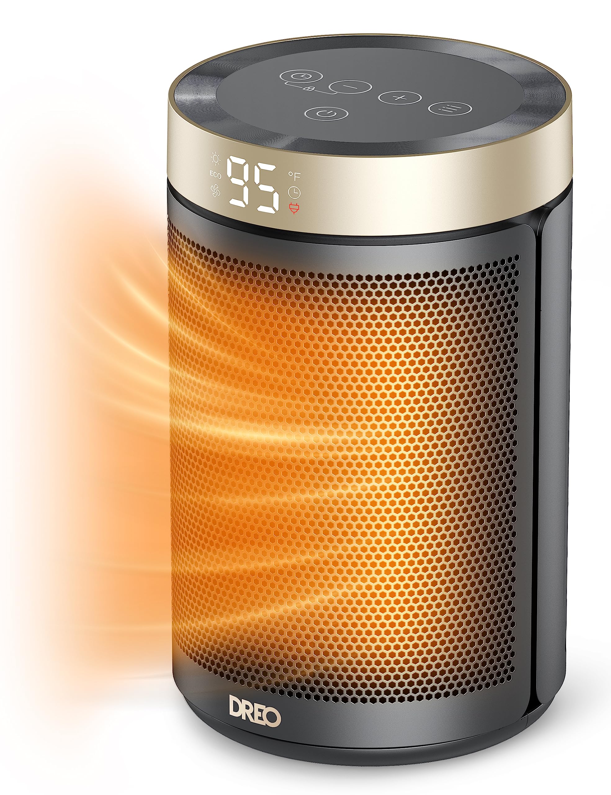 Dreo Space Heater, Portable Electric Heaters For Indoor Use With Thermostat And Remote, 2024 Upgraded, Digital Display, 12H Timer, 5 Mode, 1500W Ptc Ceramic Fast Safety Heat For Office Bedroom Home
