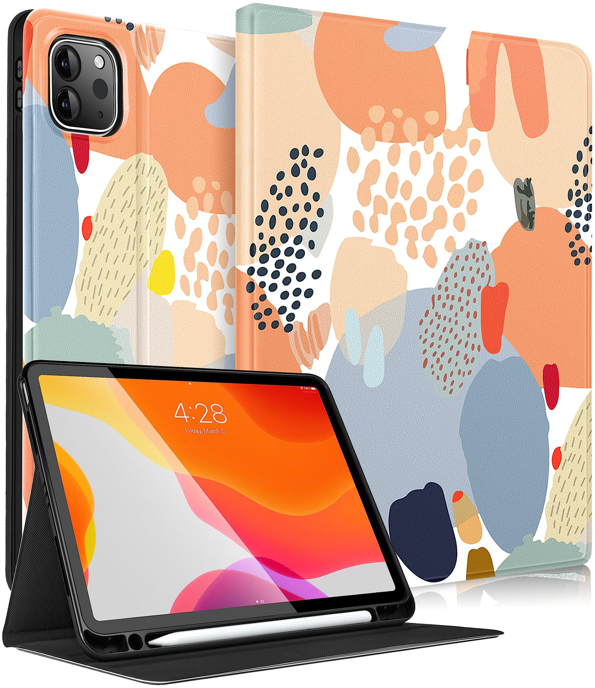 Uppuppy For Ipad Air 11 Inch Case, Air 5Th/4Th Generation 10.9, Pro 11'' Case Cute Kids Women Girls Girly Abstract With Apple Pe