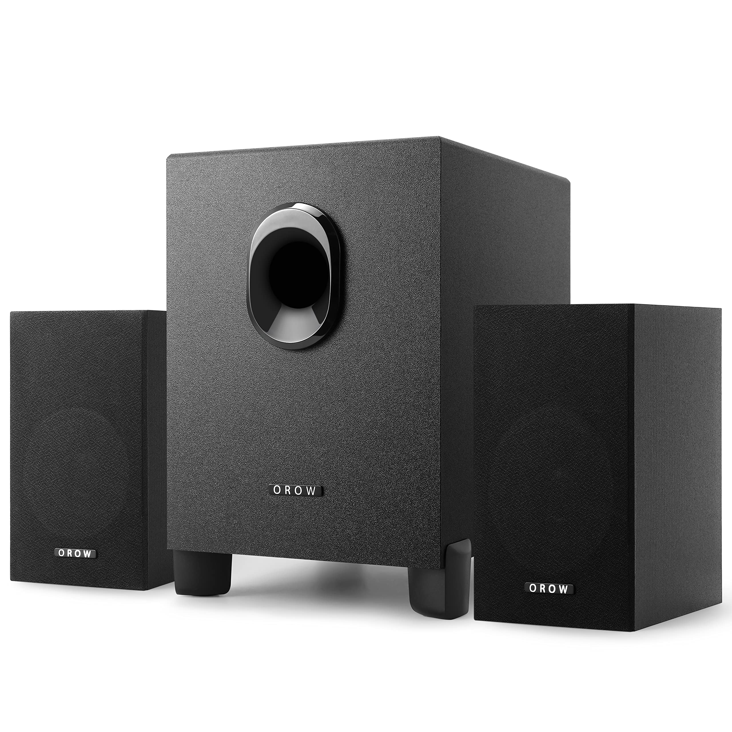 Orow S211 New Usb Powered 2.1 Multimedia Speakers System With Subwoofer,16W Computer Speakers,Strong Bass,3.5Mm Audio Inputs,Gre
