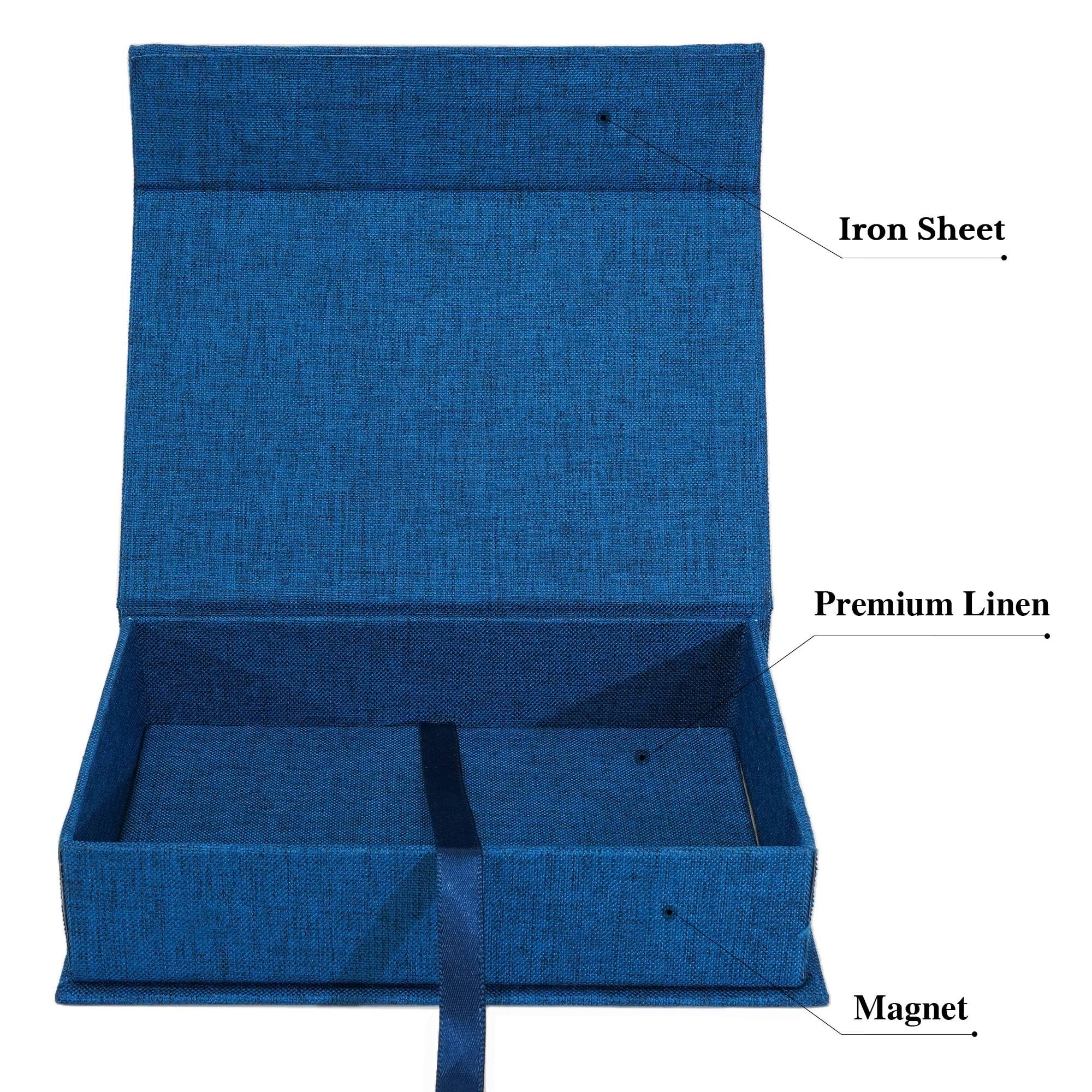 Yopih 4X6 Linen Photo Storage Box   Ideal For Preserving And Organizing Your Precious Photos, Certificates, Scrapbooking Supplie