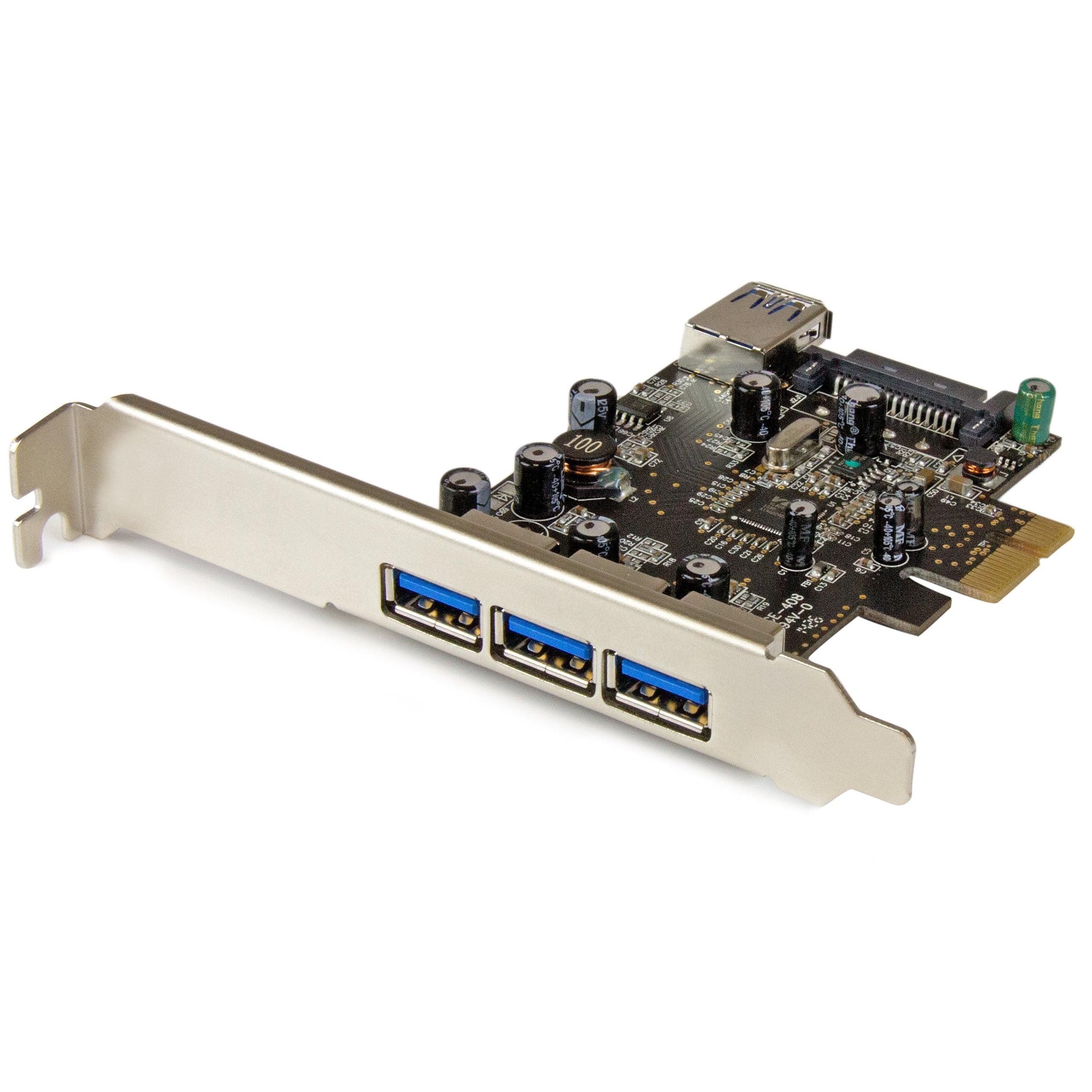 Startech.Com 4 Port Pci Express Usb 3.0 Card   3 External And 1 Internal   Native Os Support In Windows 8 And 7   Standard And L