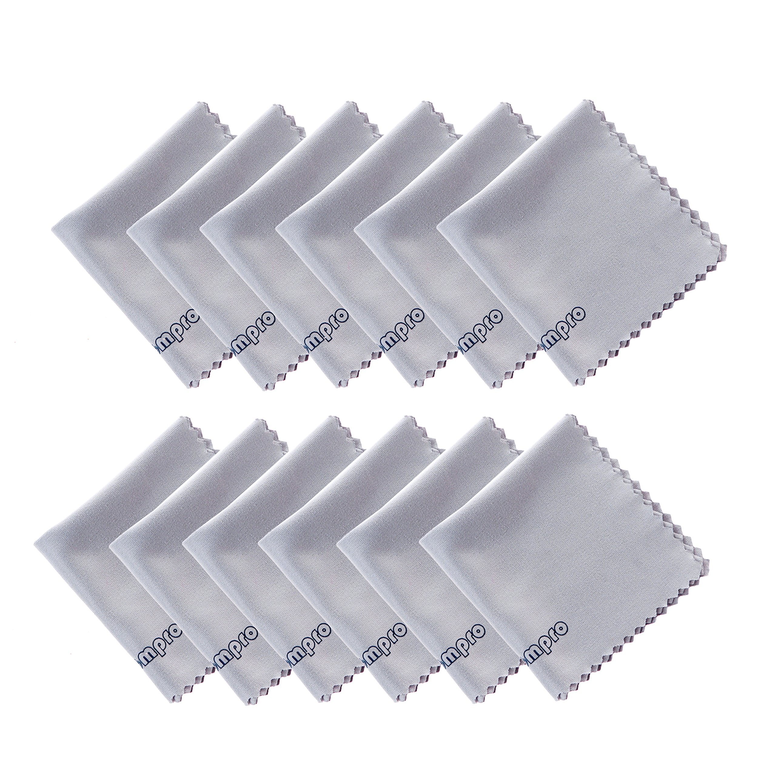 Wisdompro 12 Pack 6 X 6 Inches Microfiber Cleaning Cloth For Camera Optical Lens, Glass, Cell Phone, Ipad, Tablet, Laptop, Lcd T