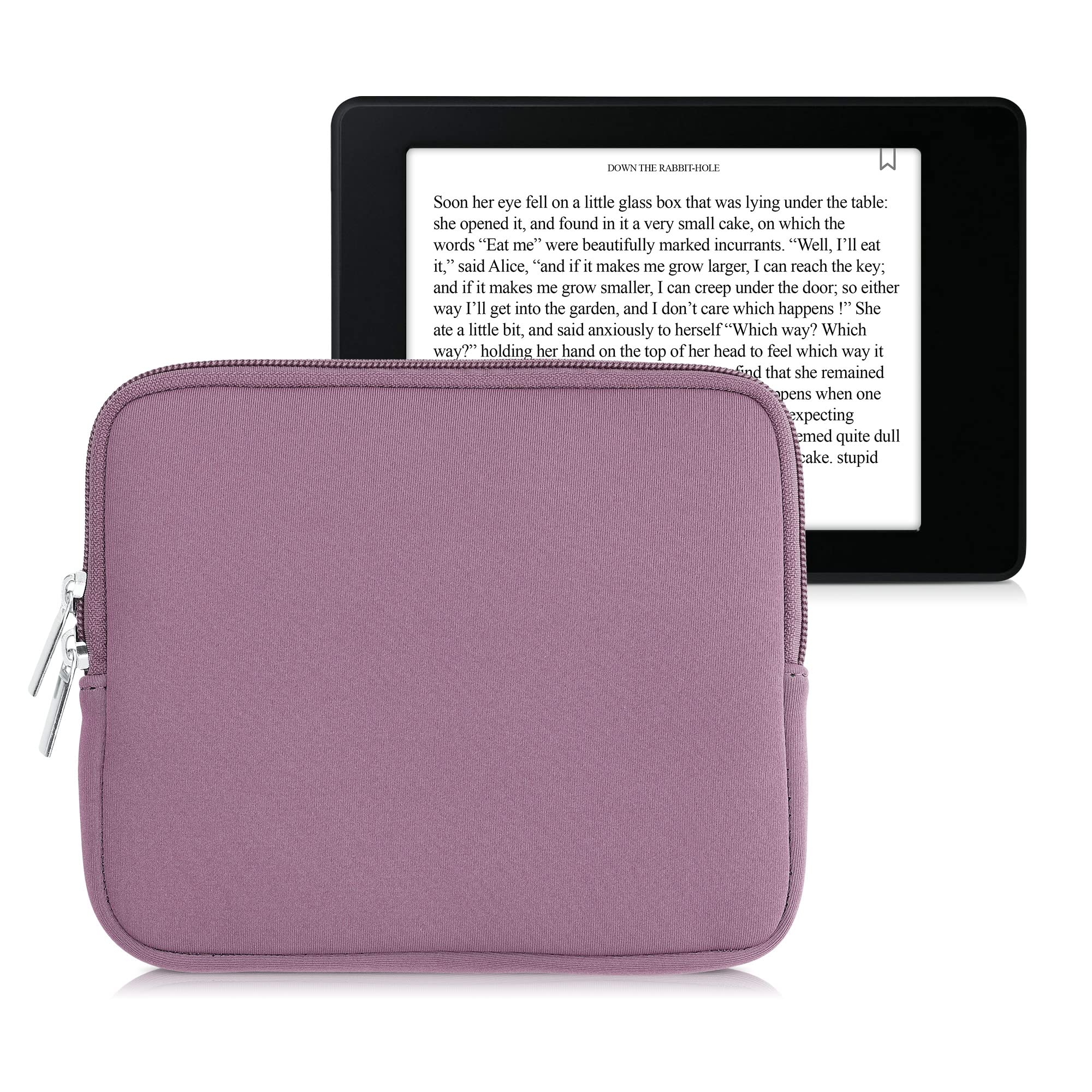 Kwmobile Neoprene E Reader Pouch Size 6,8 7'' Ereader   Universal Ebook Sleeve Case With Zipper   Lavender