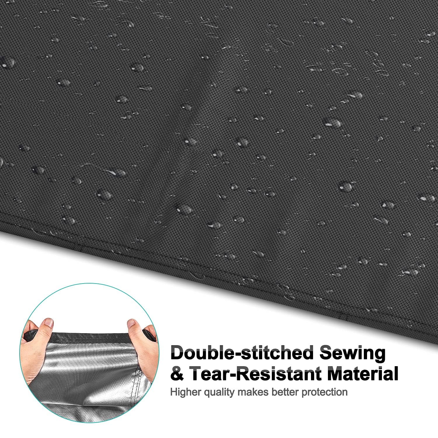 Brosyda Central Large Air Conditioner Cover For Outside Units, Waterproof & Windproof Outdoor Ac Units Cover Black (26''X26''X32