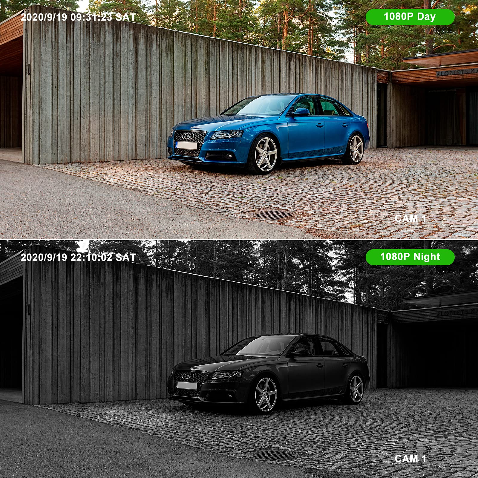 Sebikam Wireless Security Camera System With 10.1'' Monitor, 10Ch Expandable Cctv Surveillance System With Ip66 Weatherproof 4Pc