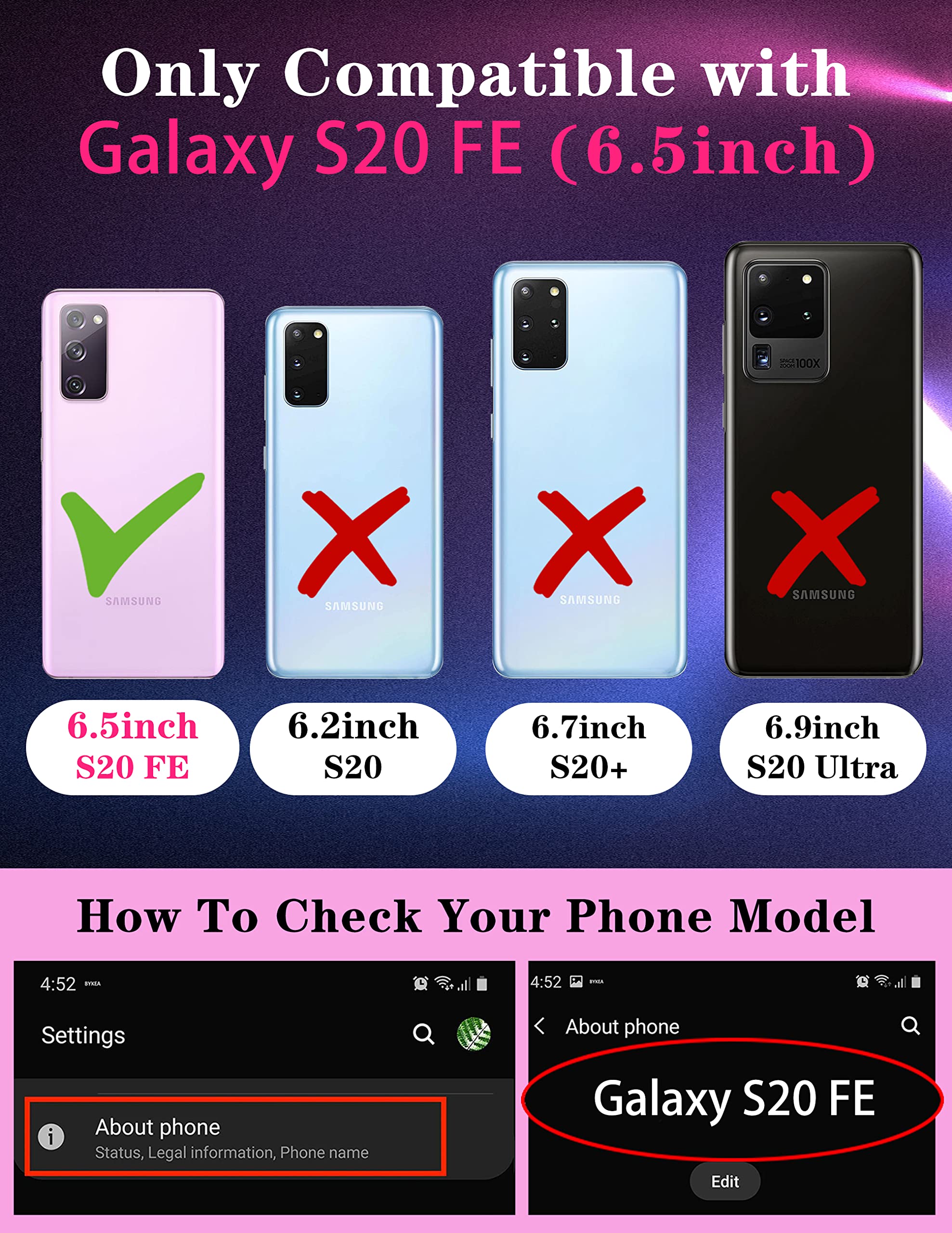 Goocrux [2In1 For Samsung Galaxy S20 Fe 5G Case Skull Skeleton For Women Girls Cute Gothic Phone Cover Ghost Horror Design With