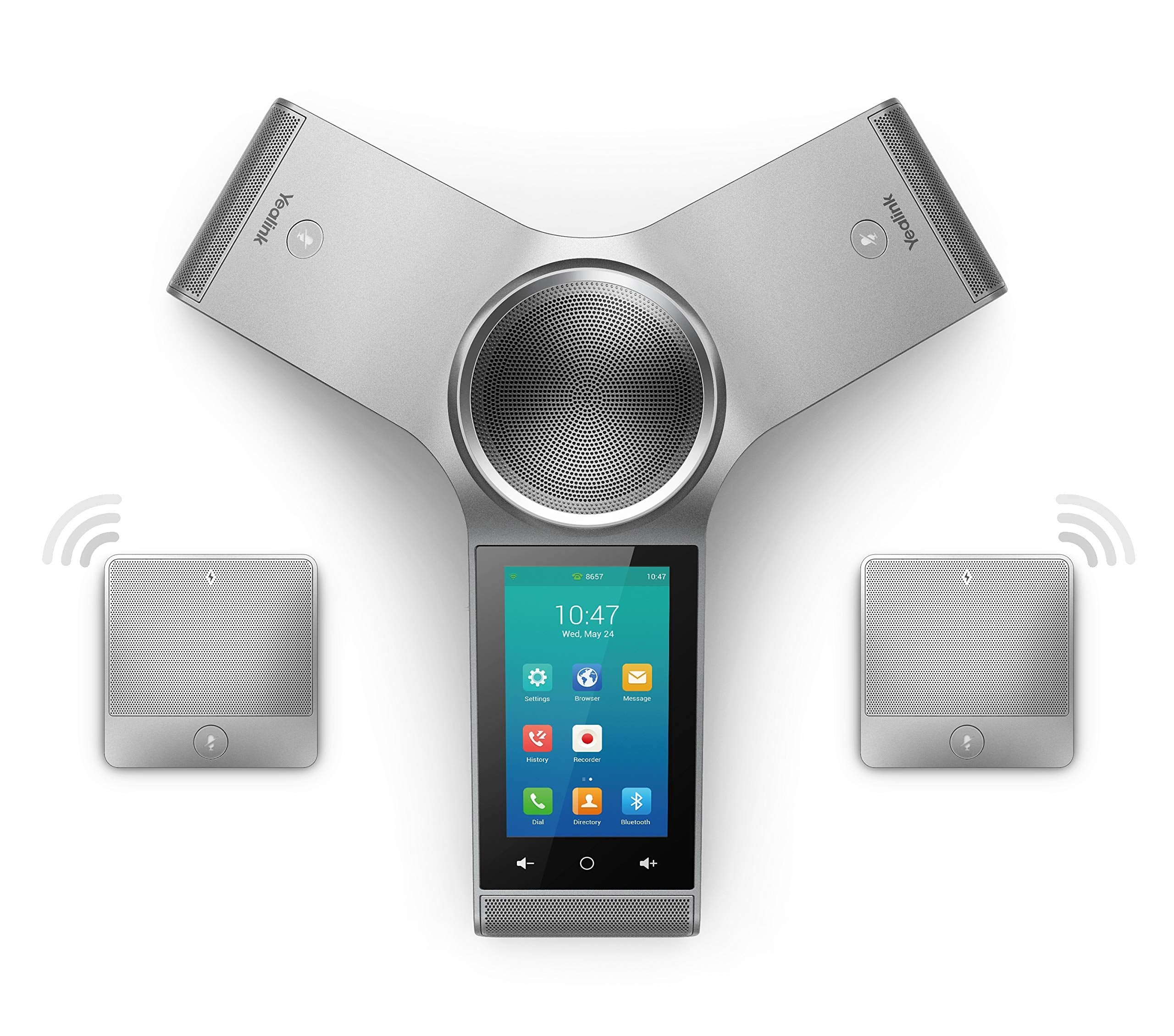 Yealink Cp960-Wirelessmic Conference Ip Phone, 2 Wireless Expansion Microphones. 5-Inch Color Touch Screen. 802.11Ac Wi-Fi, 802.