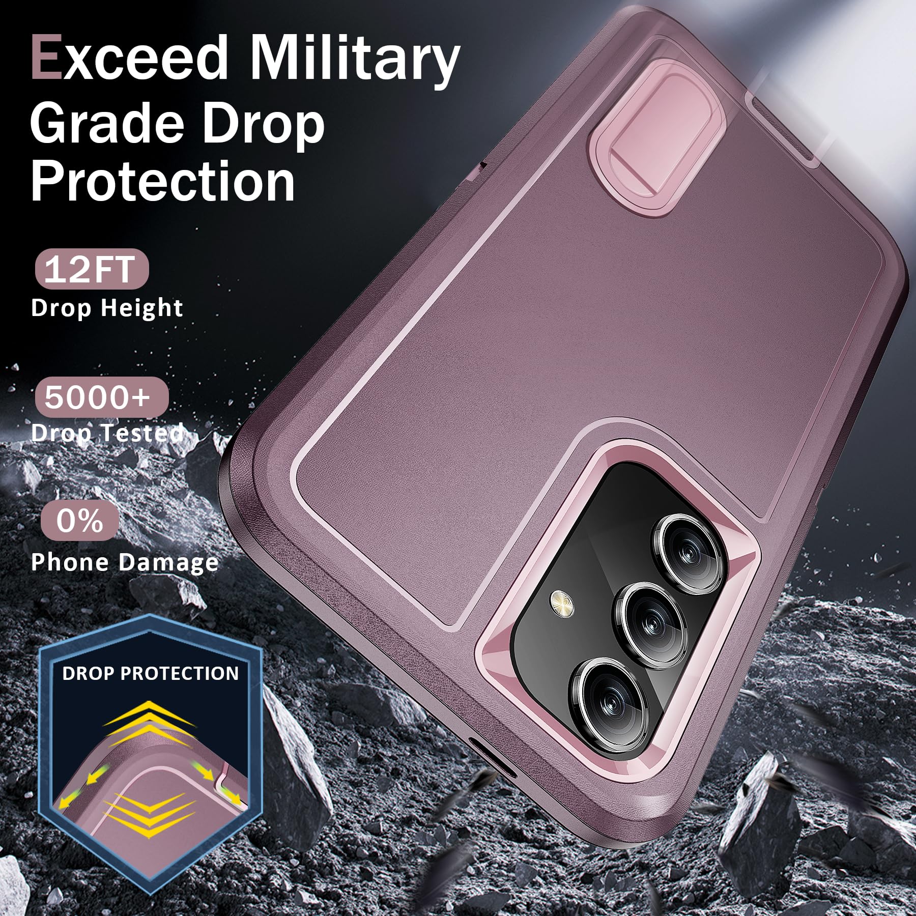 Bahahoues For Samsung Galaxy S24 Case For Samsung S24 Phone Case With Built In Kickstand, Shockproof/Dustproof/Drop Proof Milita