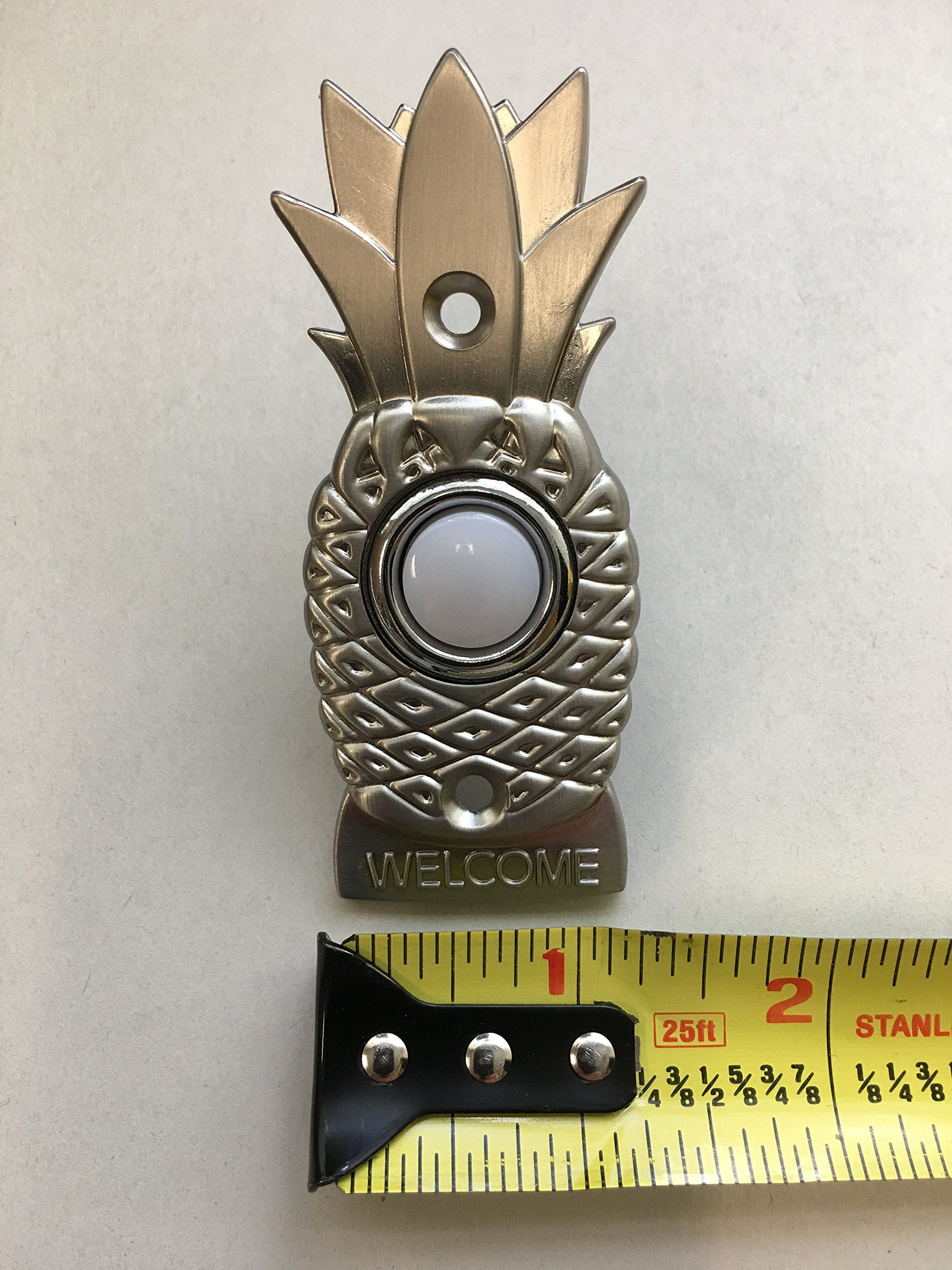 Safeguard Supply   Brass Doorbell Wired Button   Decorative Doorbell Button   Beautifully Crafted Pineapple Doorbell Button Nick