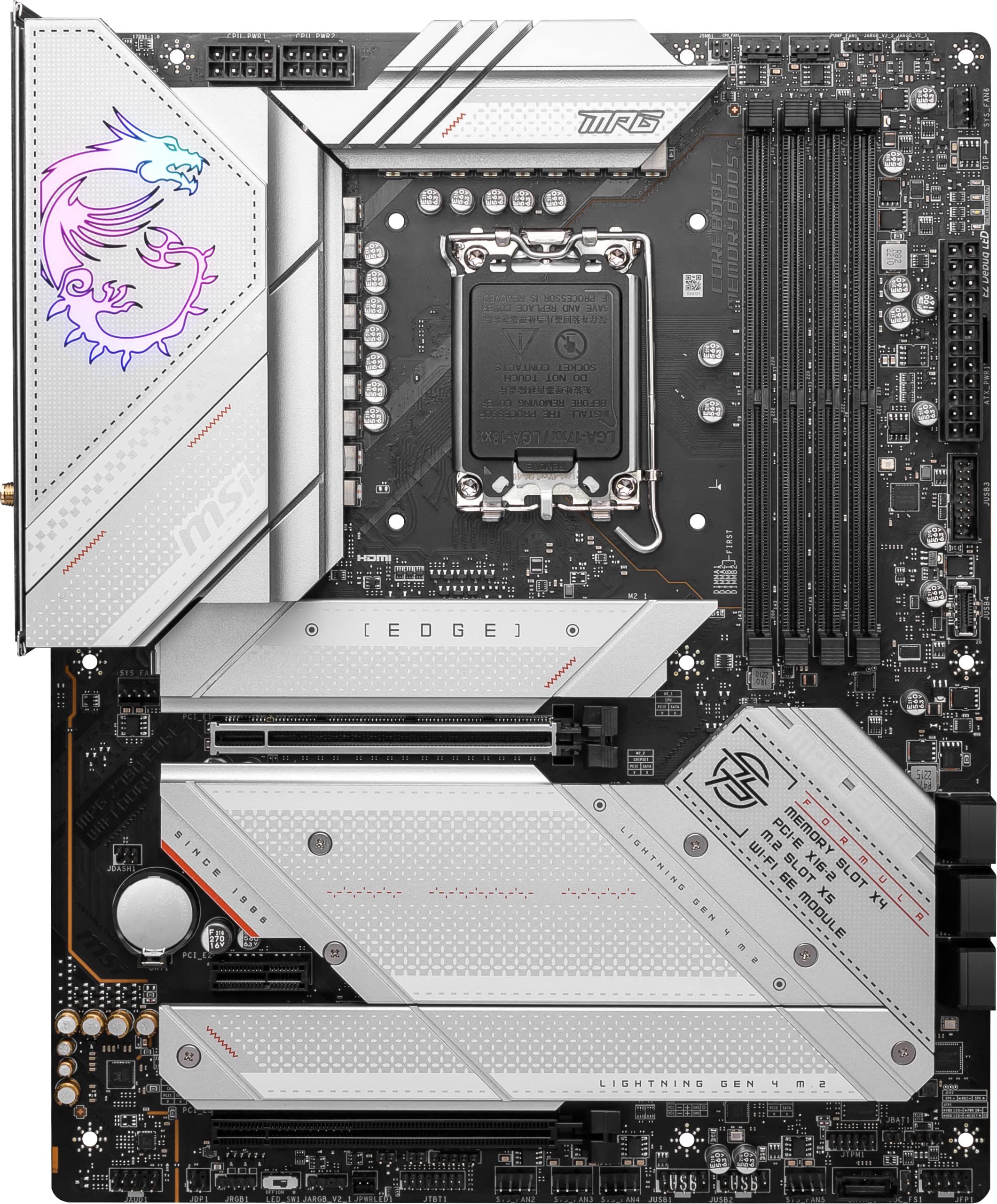 Msi Mpg Z790 Edge Wifi Ddr4 Gaming Motherboard (Supports 12Th/13Th Gen Intel Processors, Lga 1700, Ddr4, Pcie 5.0, M.2, 2.5Gbps